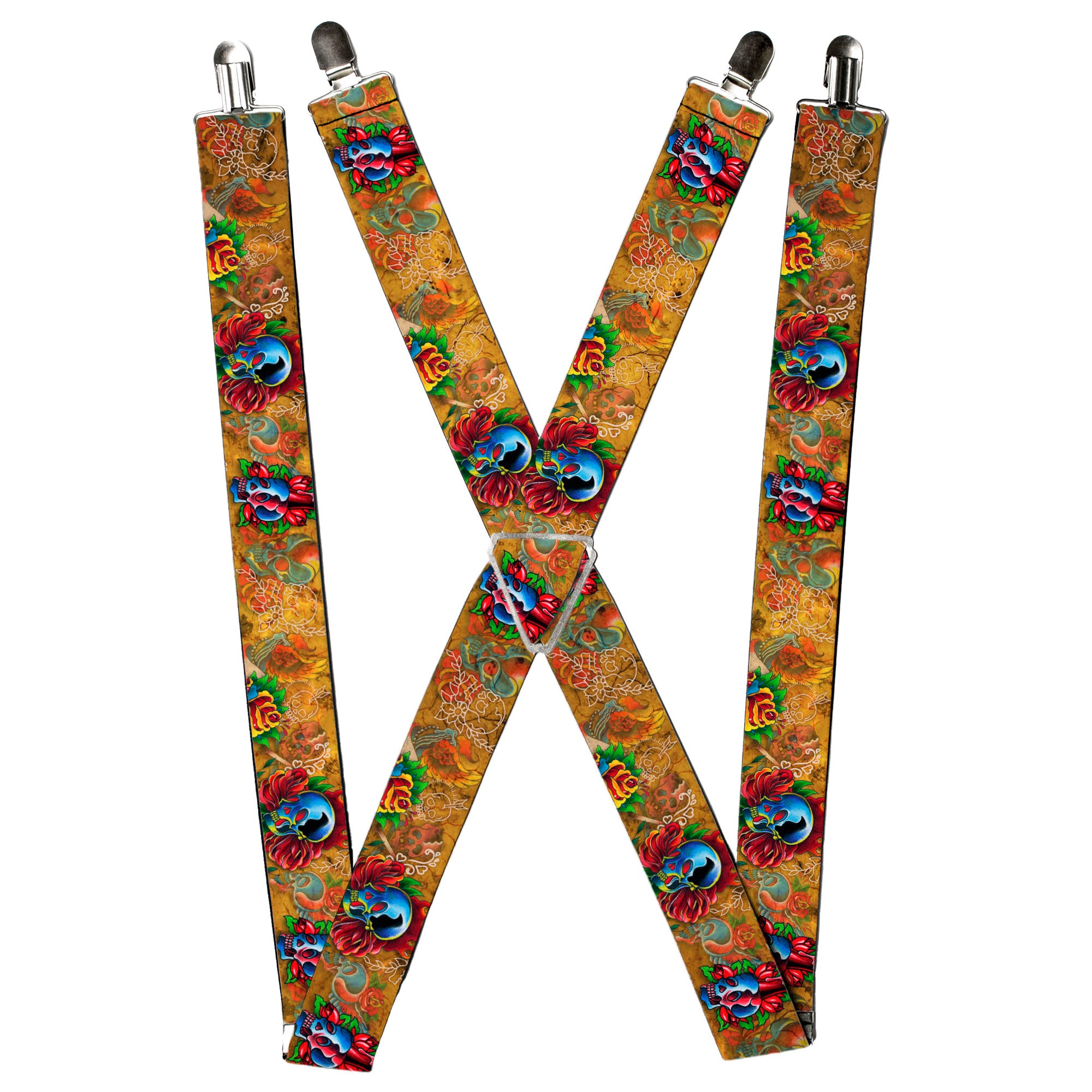 Suspenders - Tattoo Johnny-Candles & Skulls