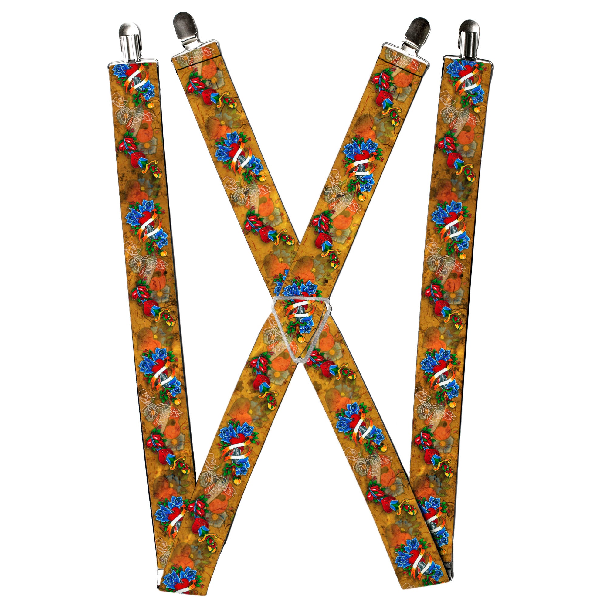 Suspenders - Tattoo Johnny-Hearts & Roses