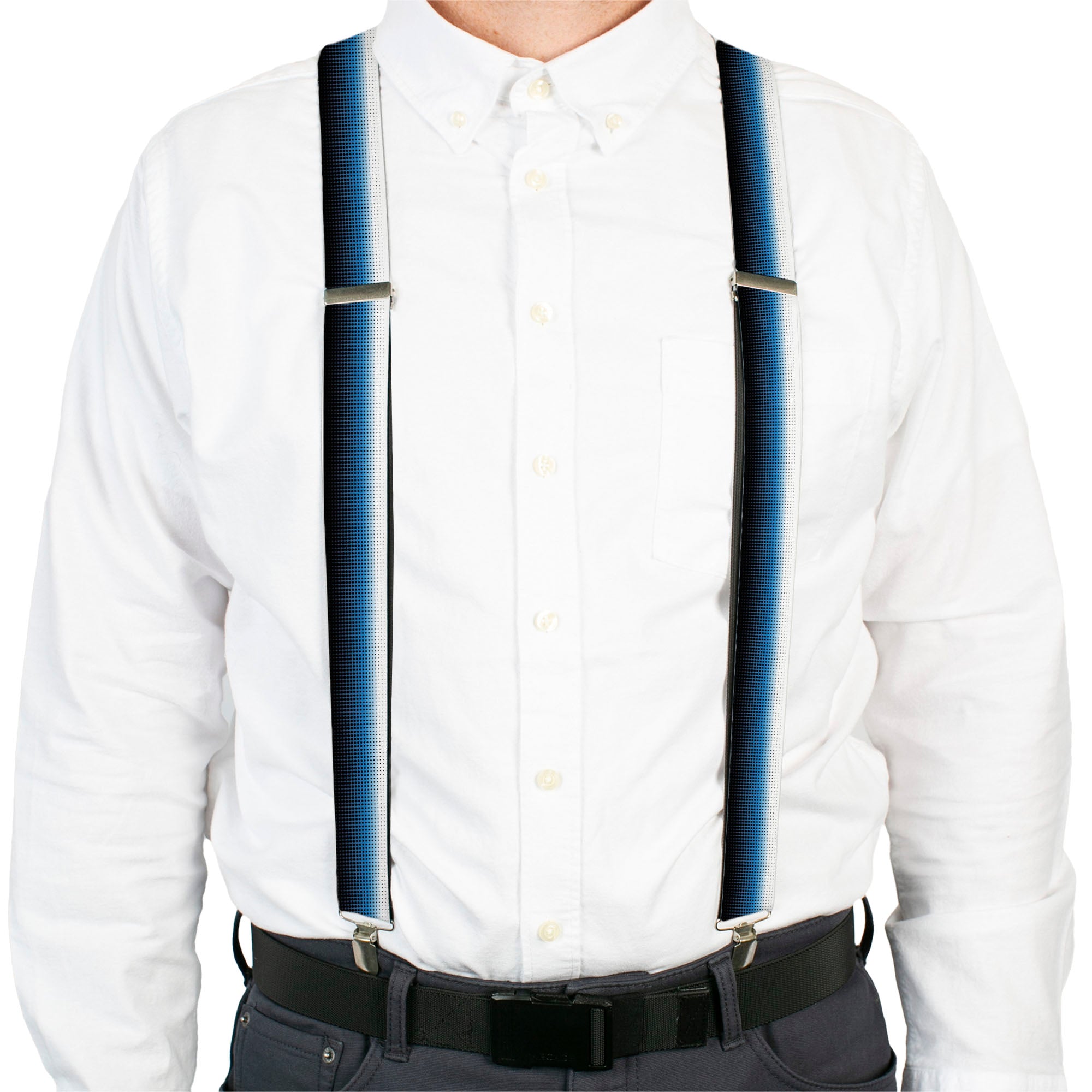 Suspenders - Transitioning Dots White/Blue/Black