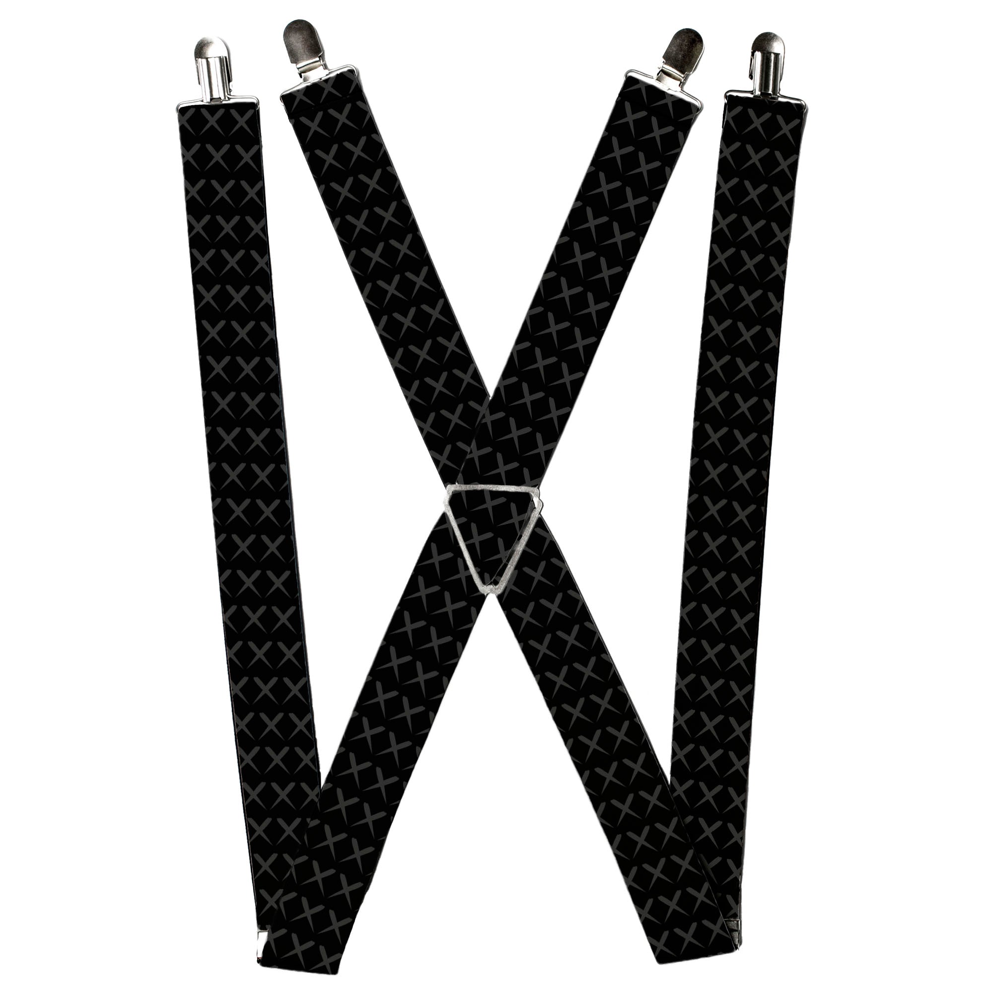 Suspenders - Tread Plate Black/Gray