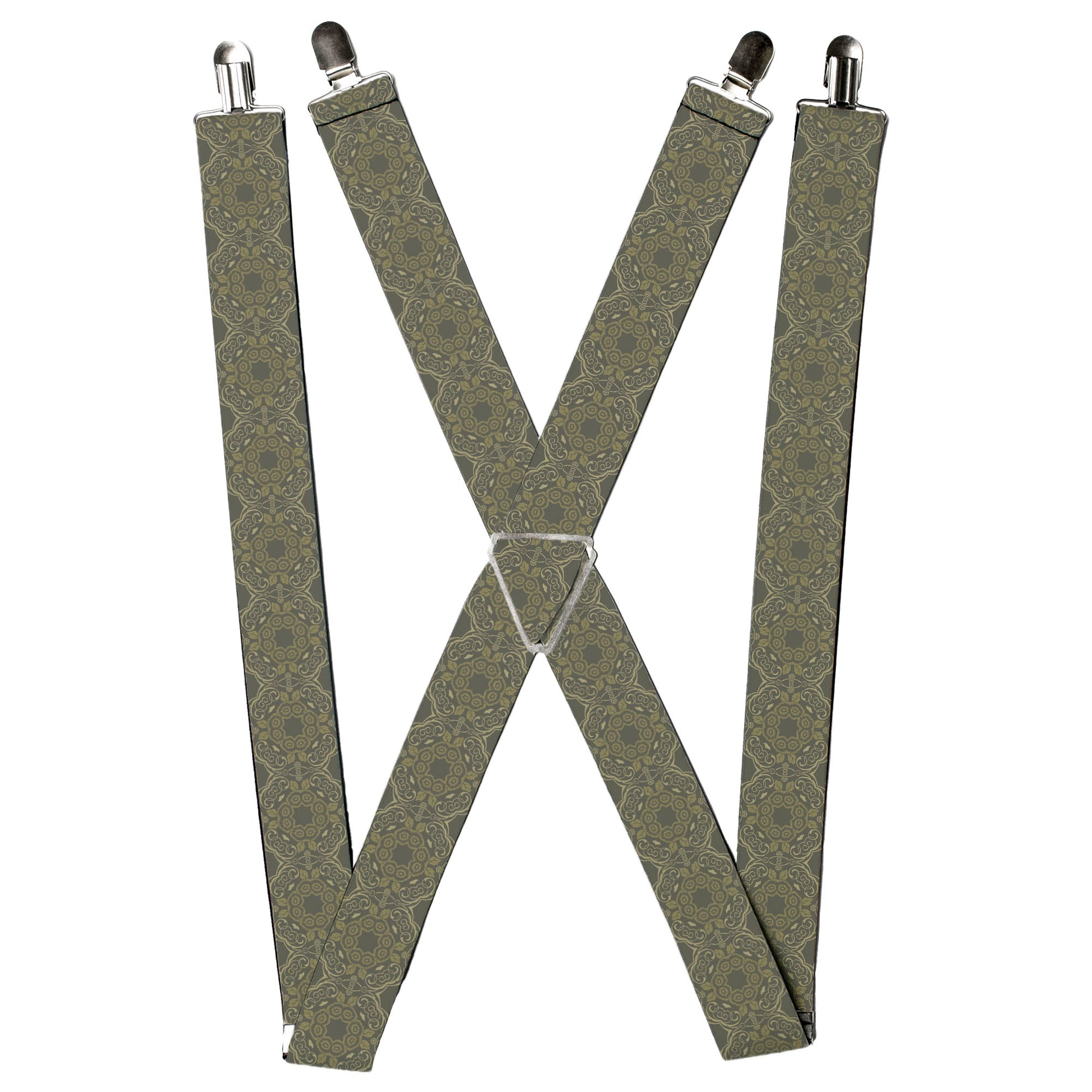 Suspenders - Tapestry Charcoal/Olive Suspenders Buckle-Down
