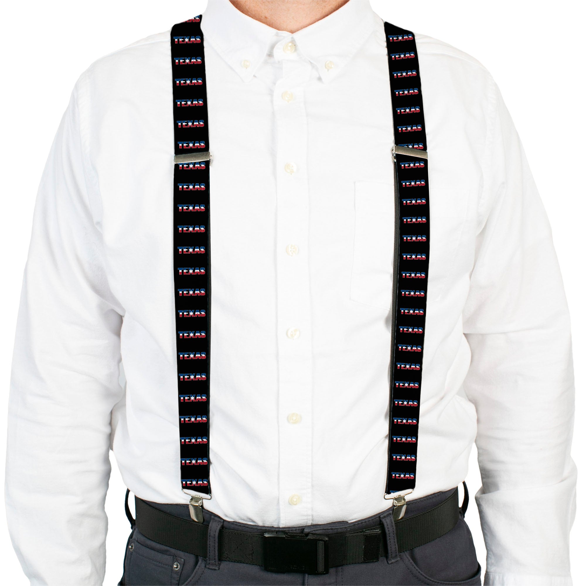 Suspenders - TEXAS w/Star Black/White/Blue/Red