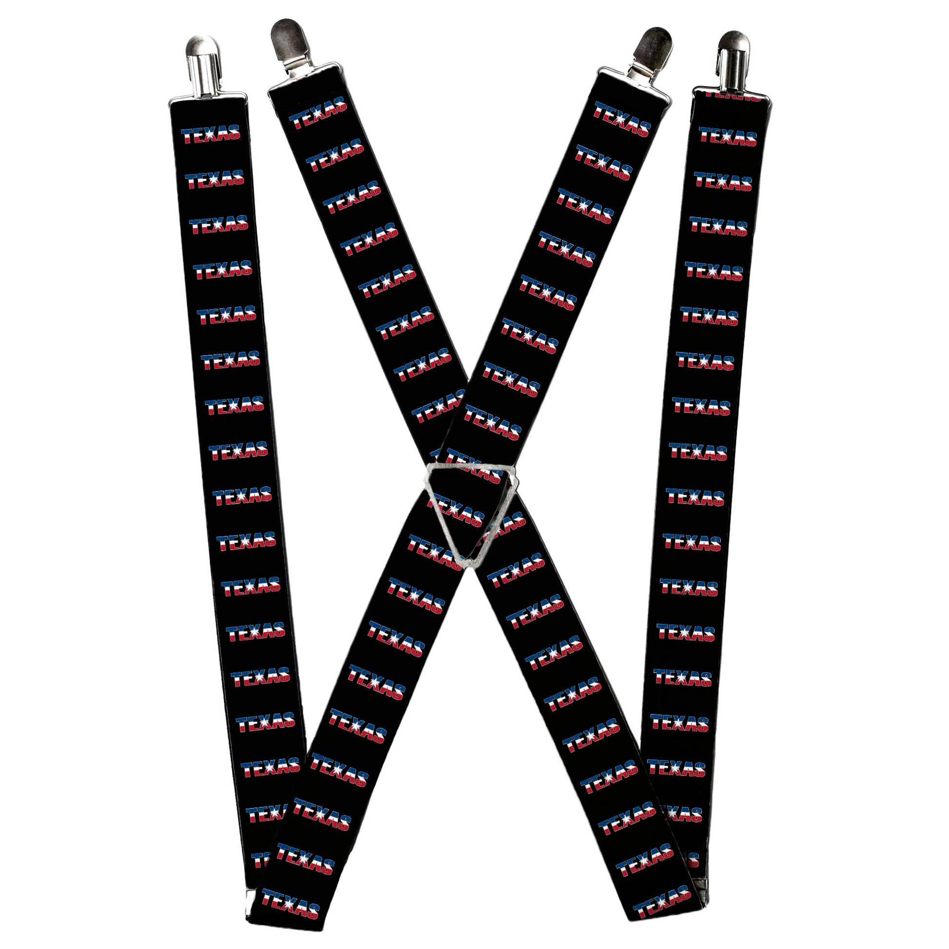 Suspenders - TEXAS w/Star Black/White/Blue/Red Suspenders Buckle-Down