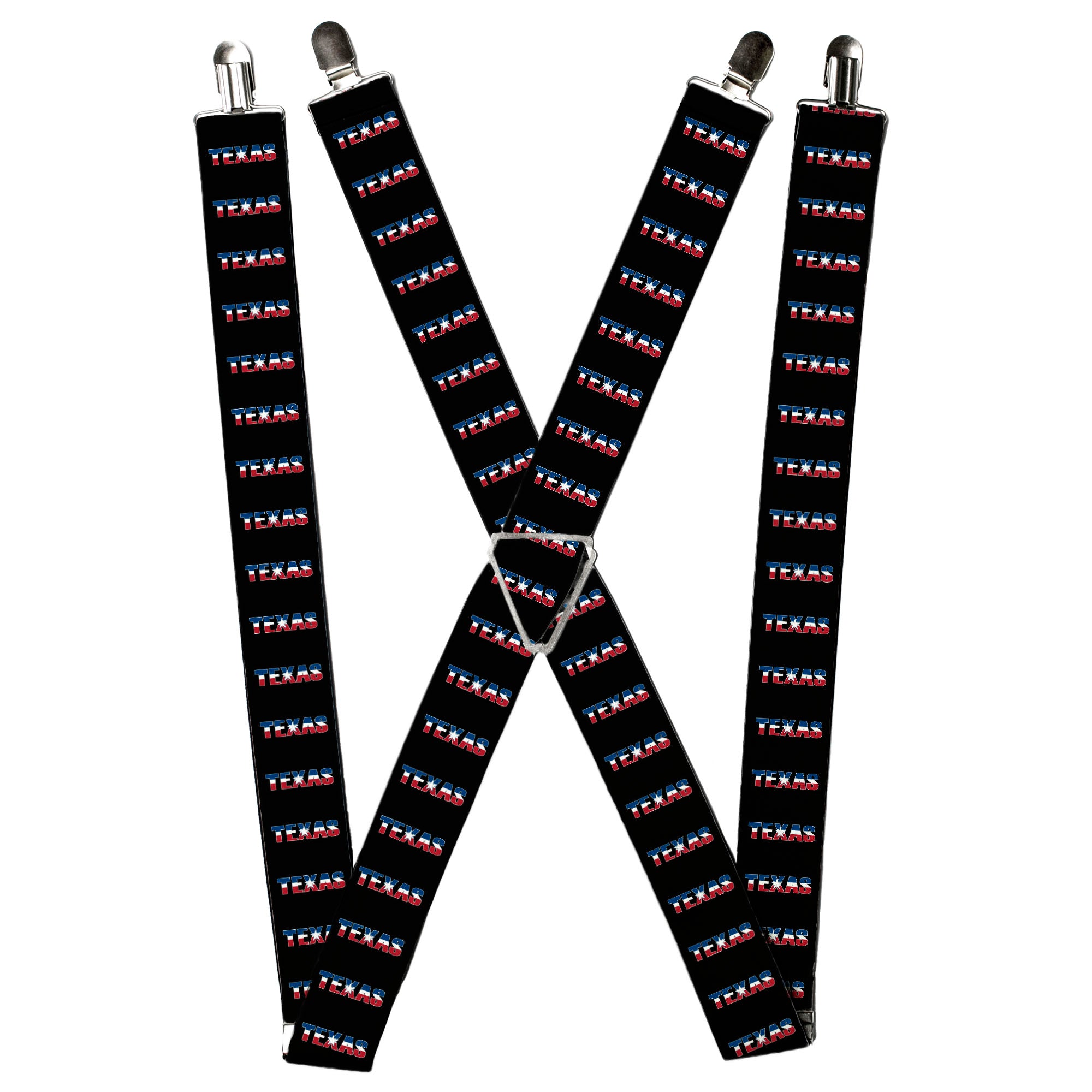 Suspenders - TEXAS w/Star Black/White/Blue/Red