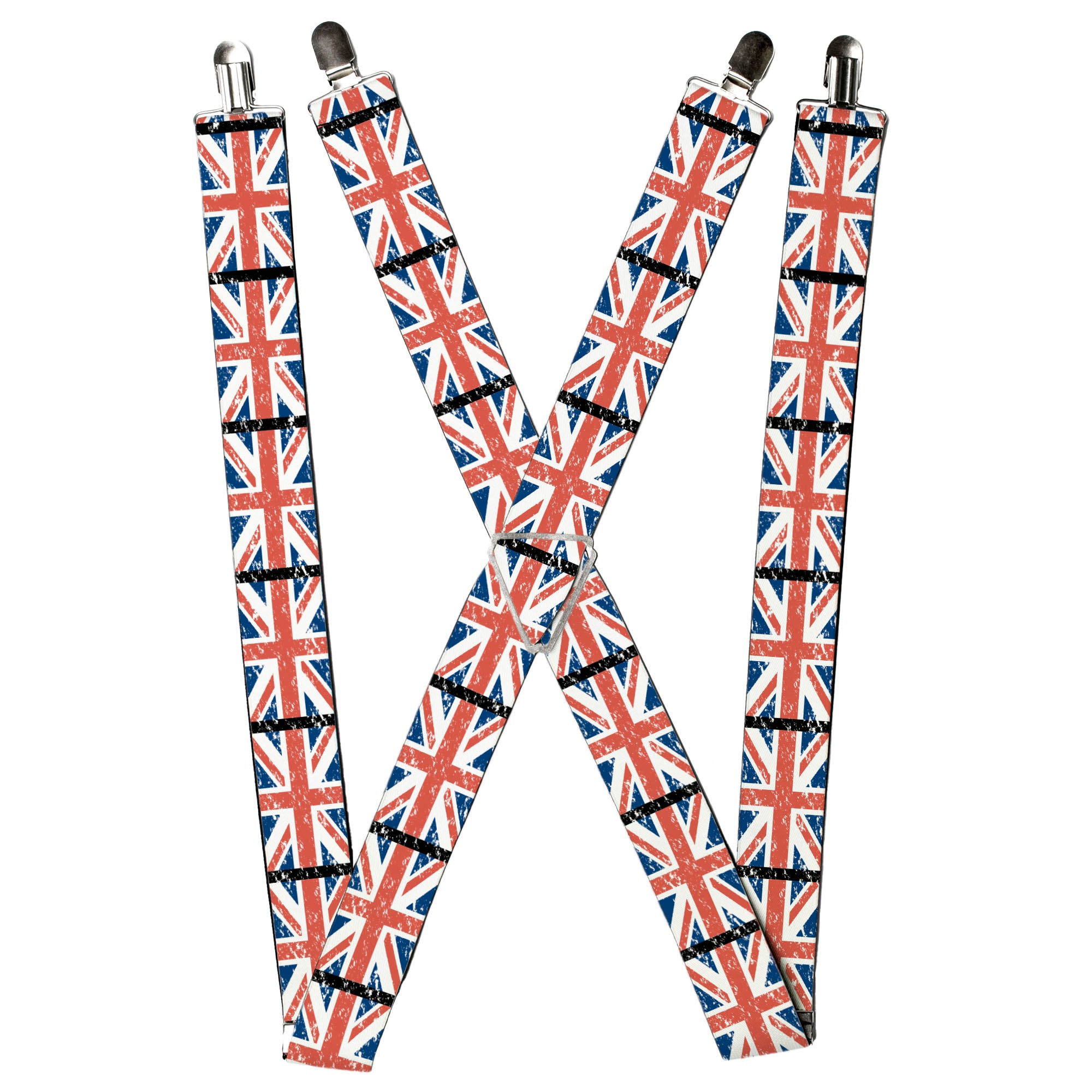 Suspenders - United Kingdom Flags Weathered