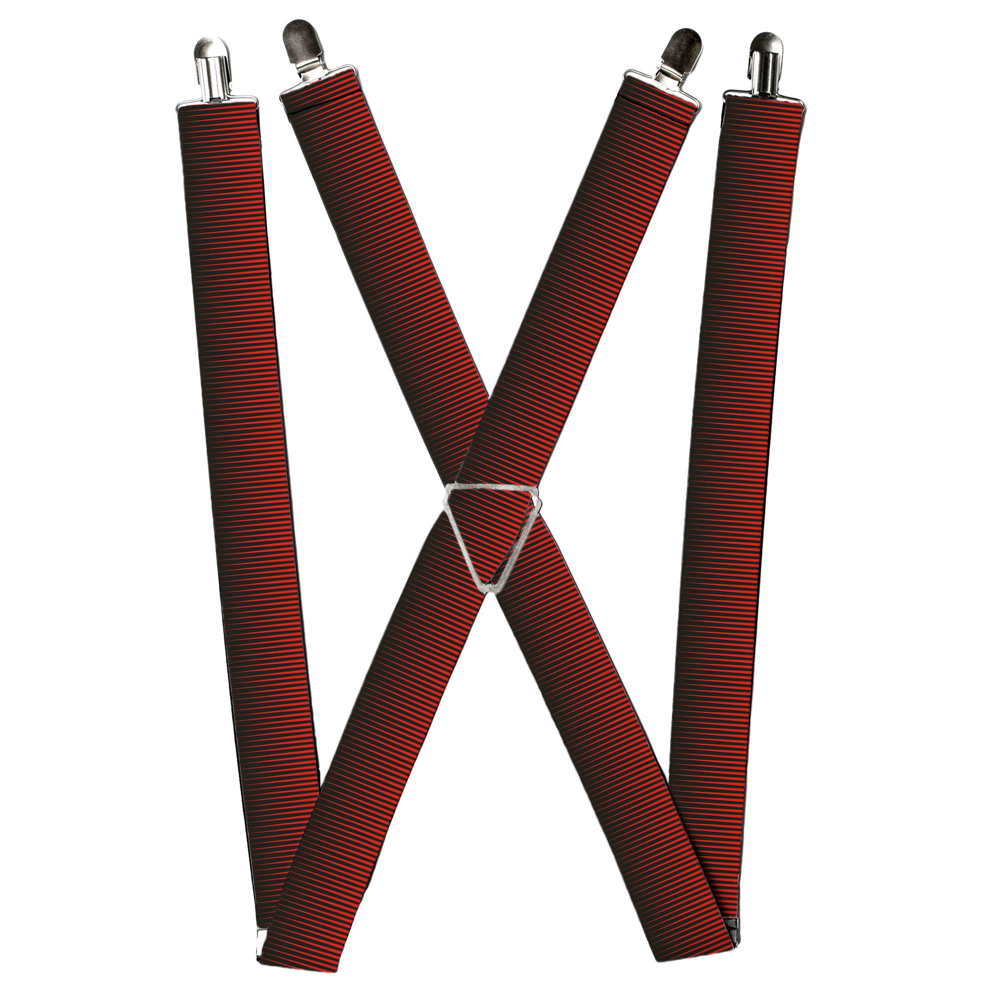 Suspenders - Vertical Stripes Transition Black/Red