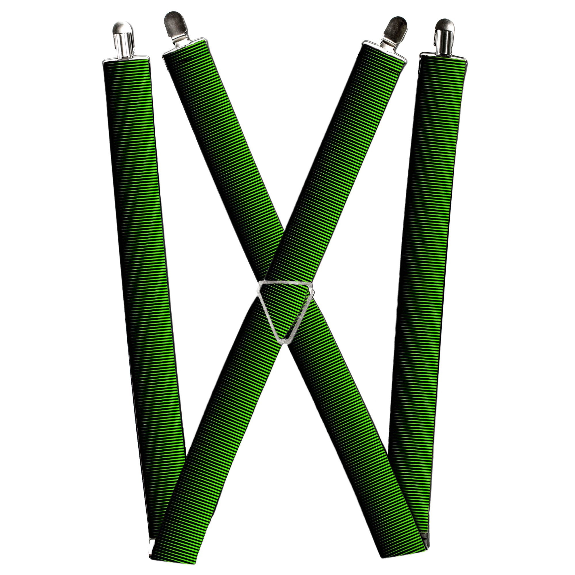 Suspenders - Vertical Stripes Transition Black/Yellow
