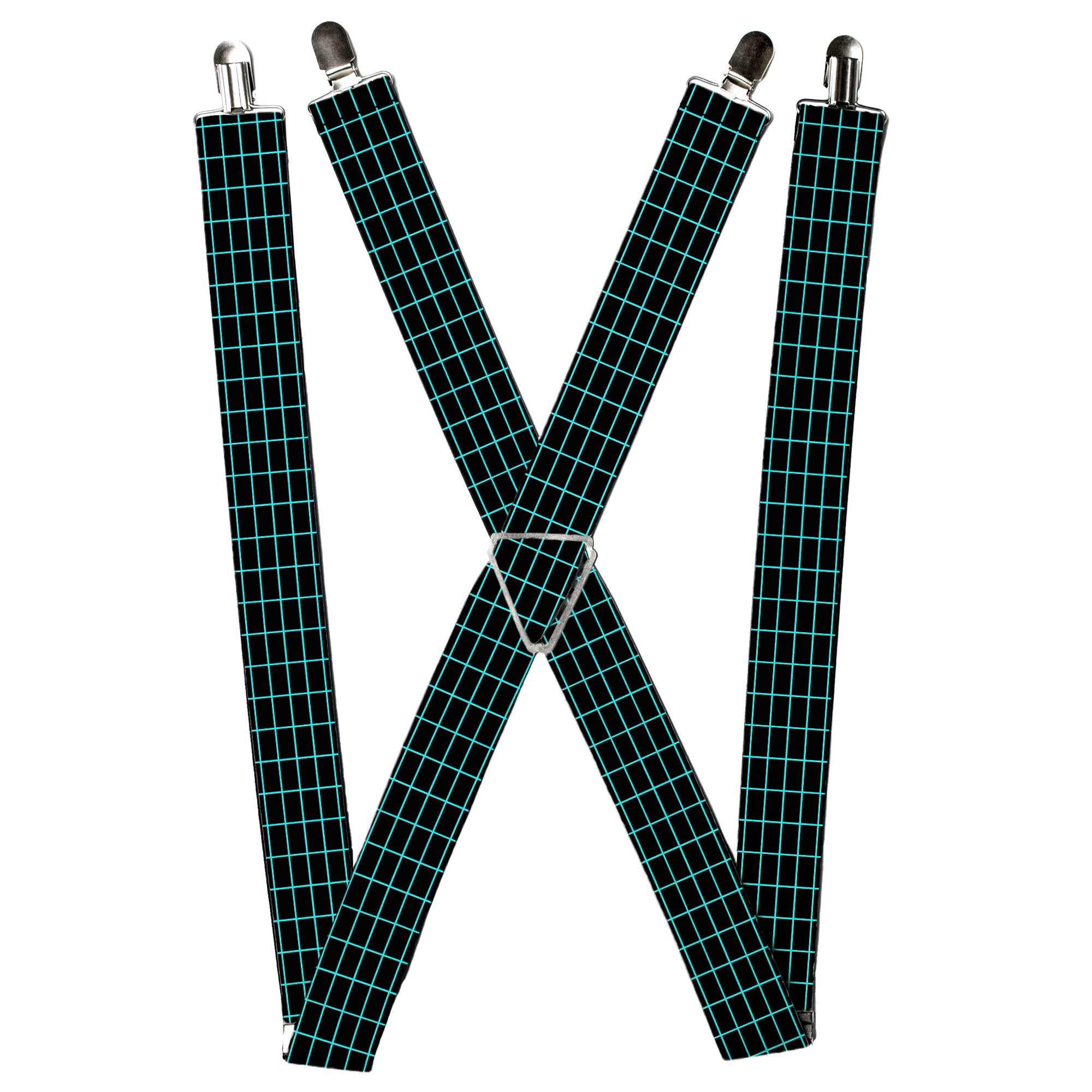 Suspenders - Wire Grid Black/Blue