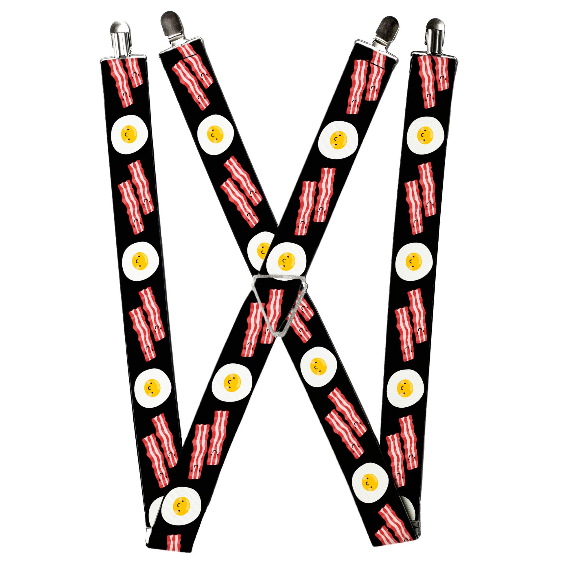Suspenders - Bacon & Eggs Black Suspenders Buckle-Down