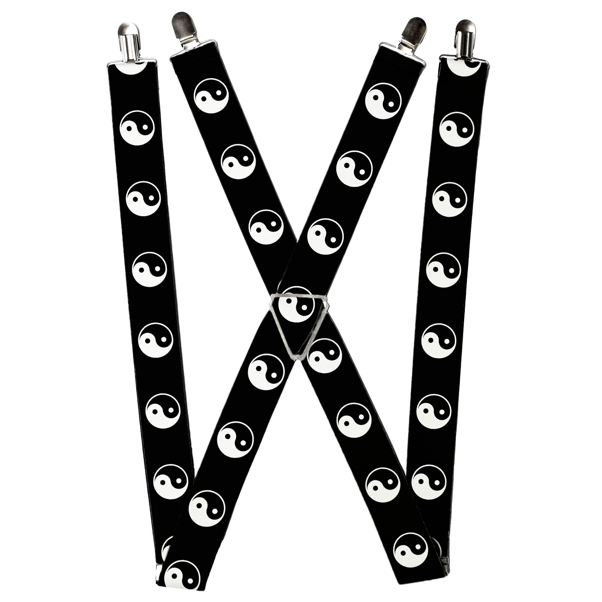 Suspenders - Yin Yang Symbol Black/White