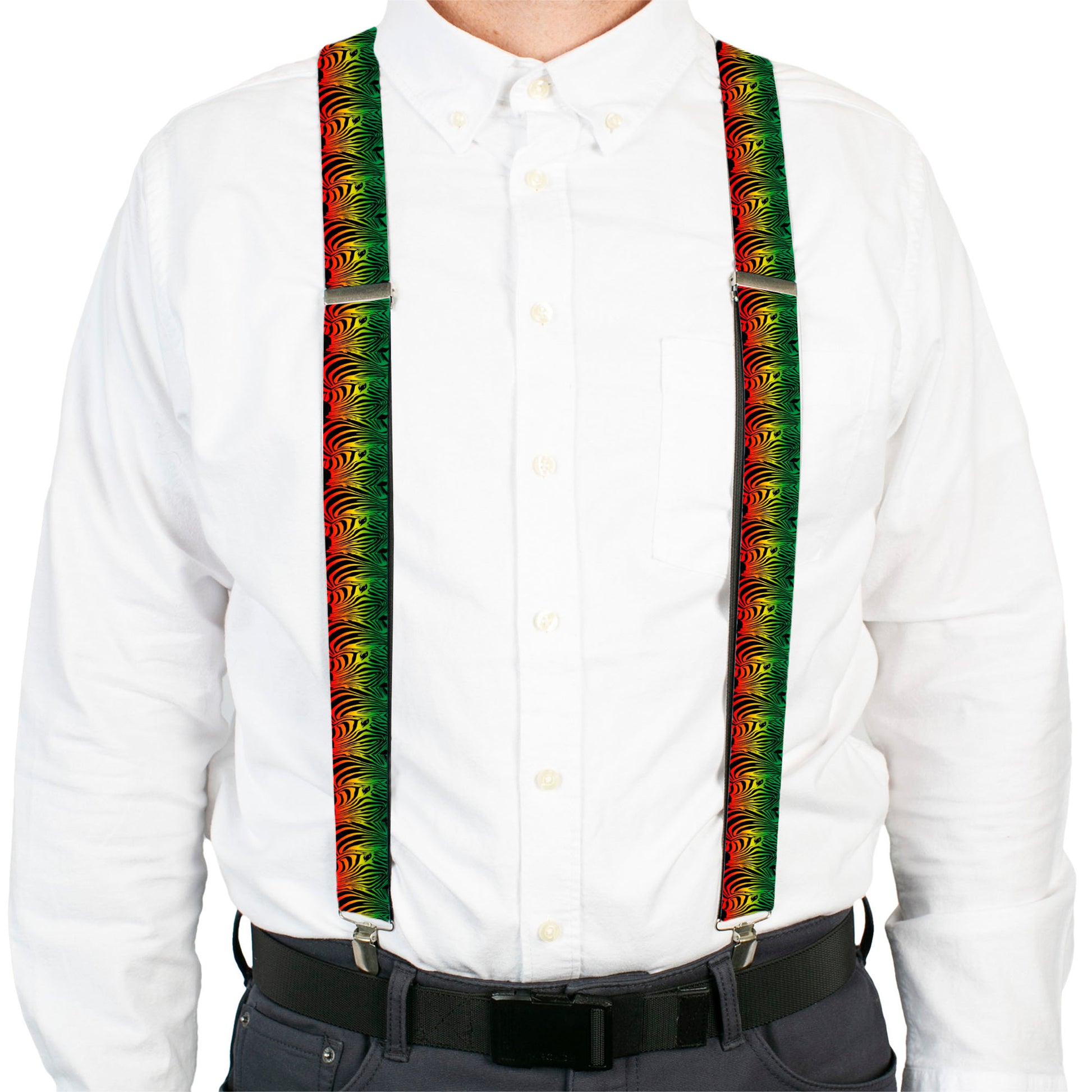 Suspenders - Zebra Head Rasta Suspenders Buckle-Down
