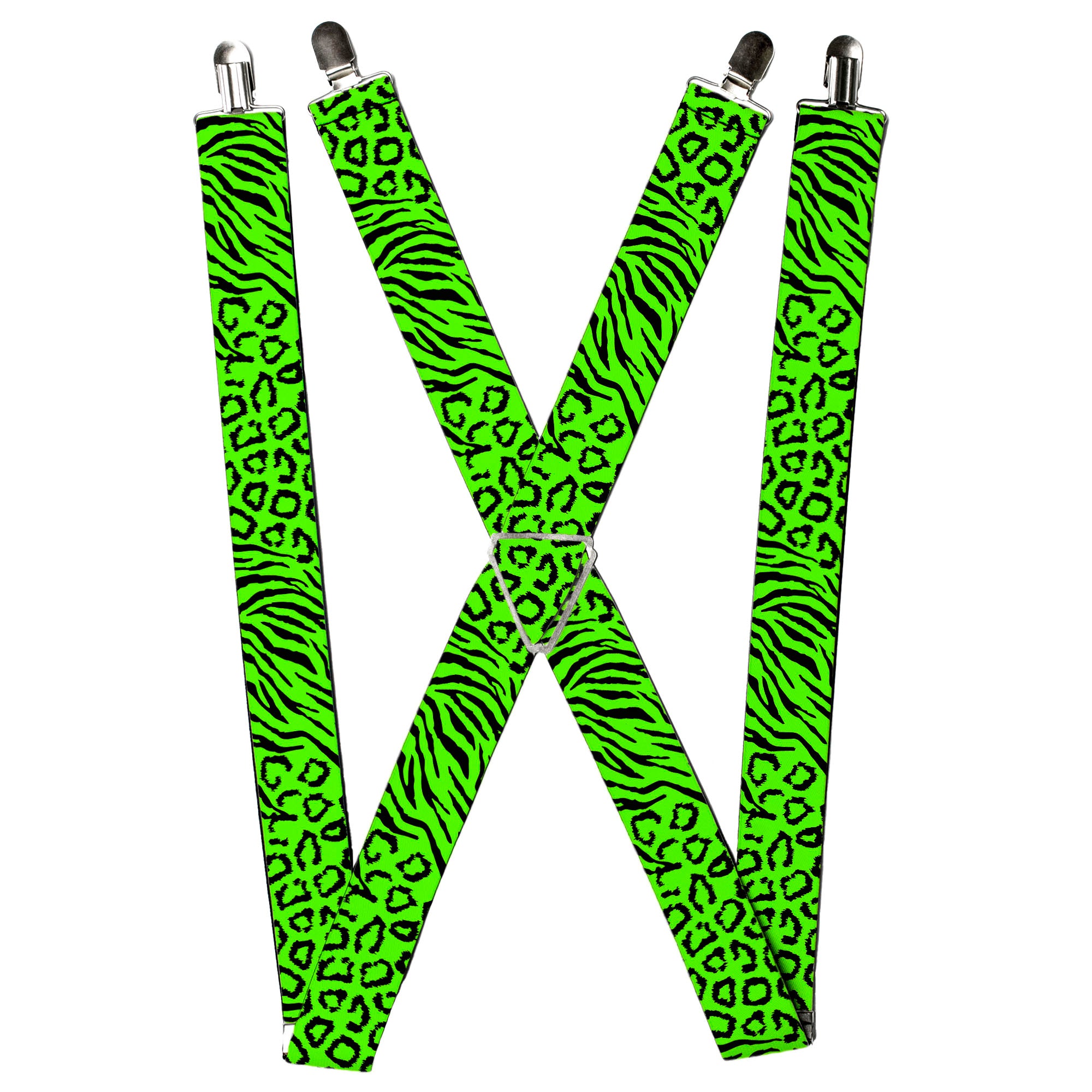 Suspenders - Cheebra Green/Black Suspenders Buckle-Down