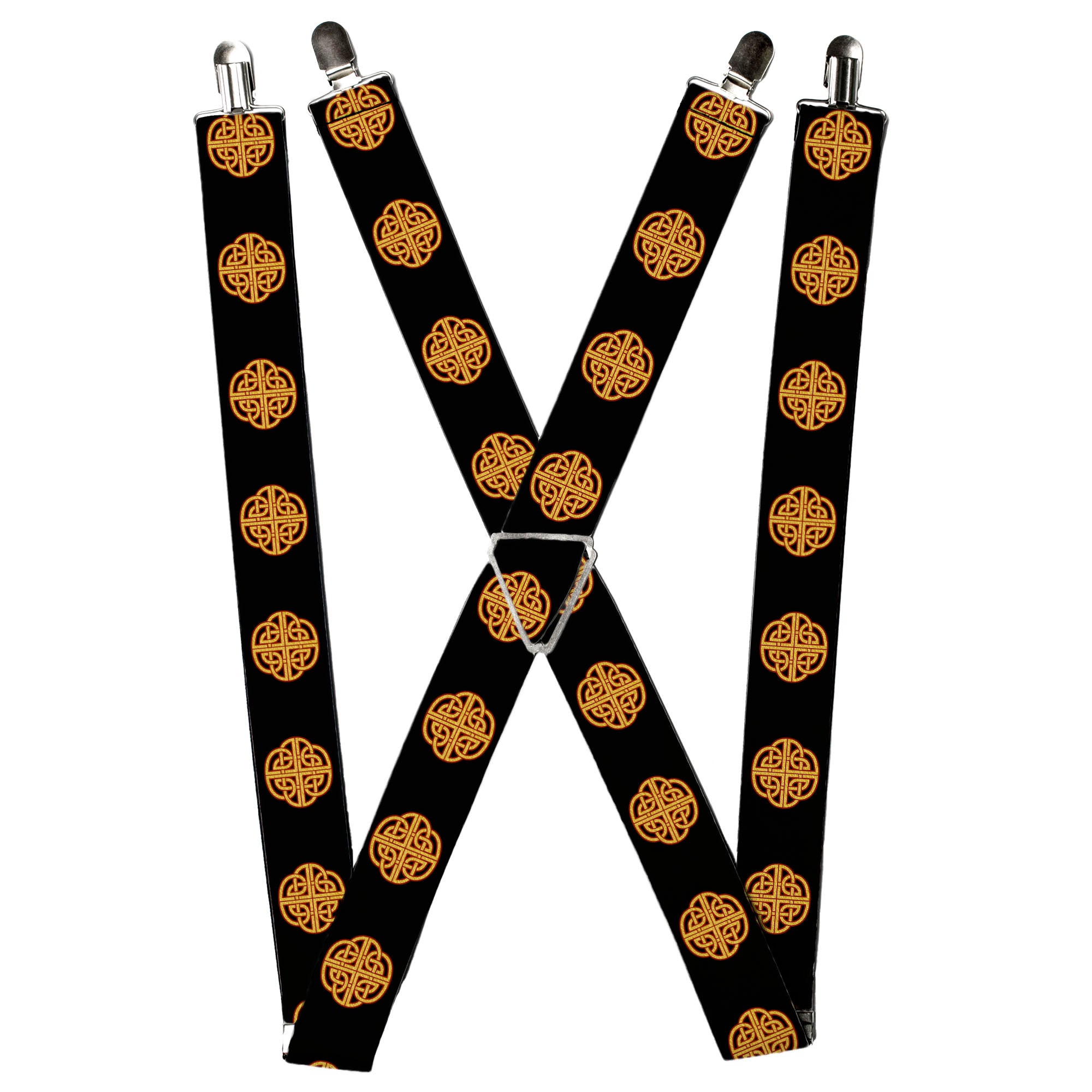 Suspenders - Celtic Knot Black/Burgundy/Gold Suspenders Buckle-Down