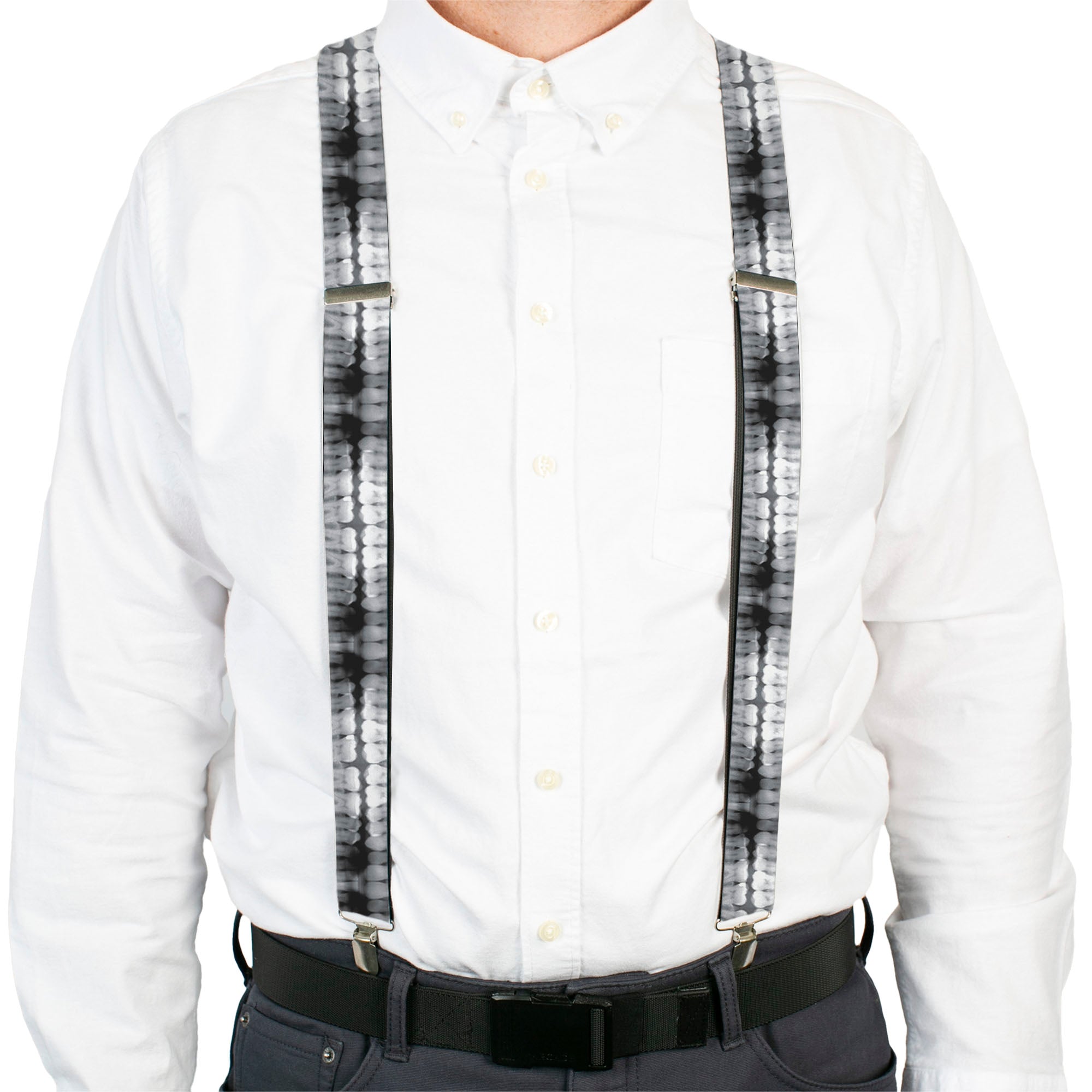 Suspenders - Dental X-Rays Black/White Suspenders Buckle-Down