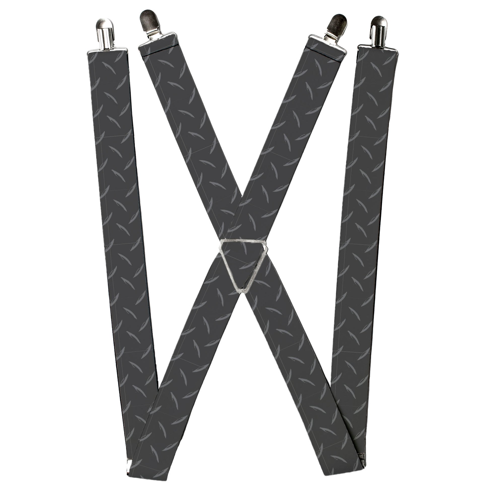Suspenders - Diamond Plate Grays Suspenders Buckle-Down