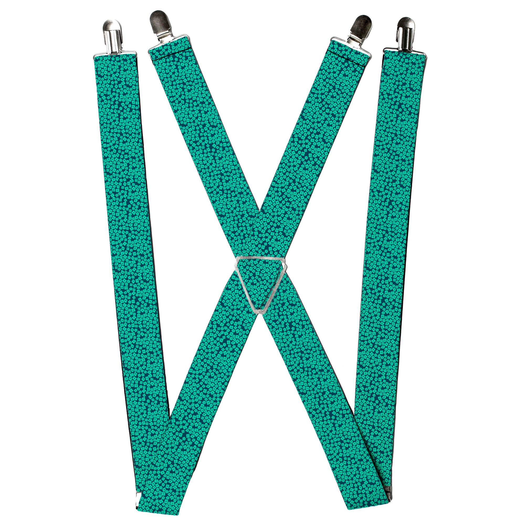 Suspenders - Ditsy Floral Teal/Light Teal/Teal Suspenders Buckle-Down