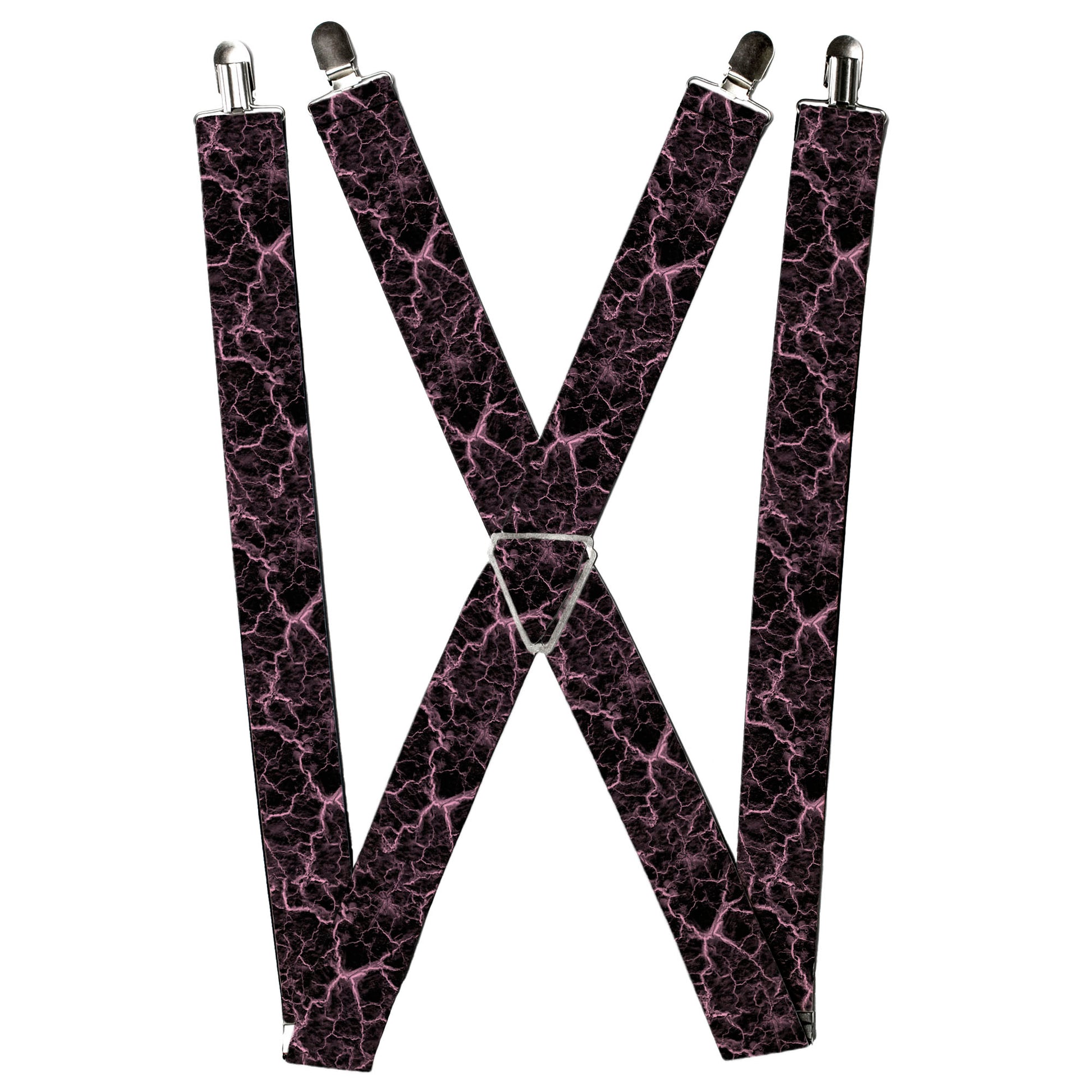 Suspenders - Marble Black/Baby Pink Suspenders Buckle-Down