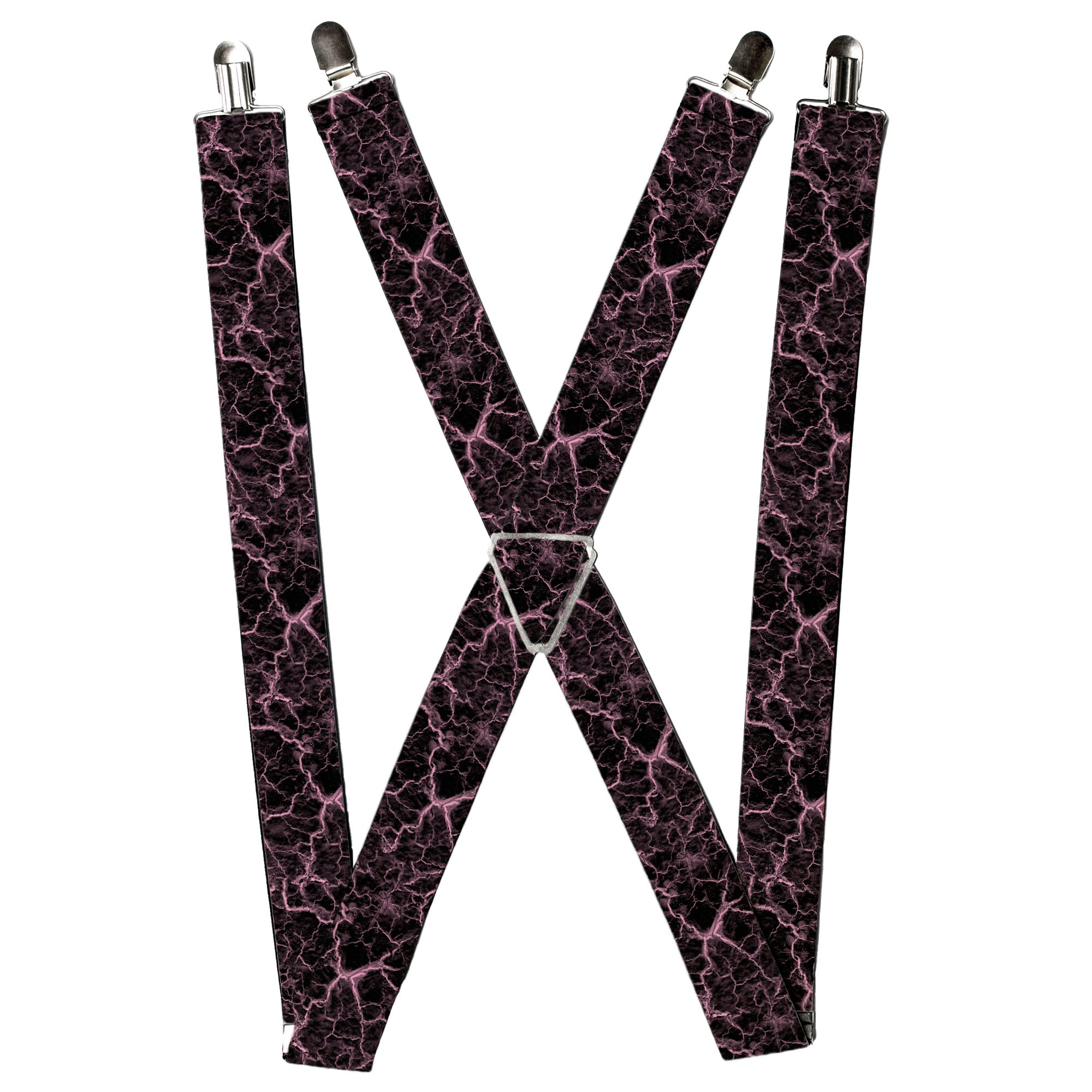 Suspenders - Marble Black/Baby Pink Suspenders Buckle-Down