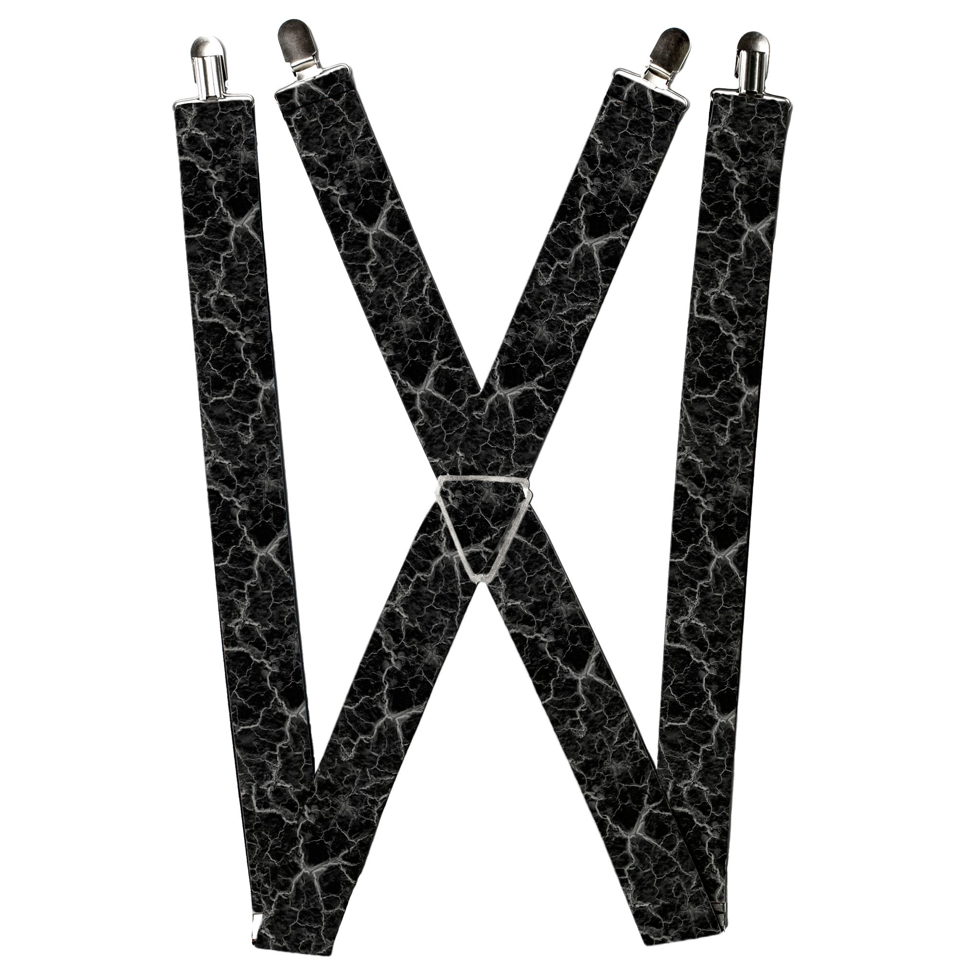 Suspenders - Marble Black/Charcoal Gray Suspenders Buckle-Down