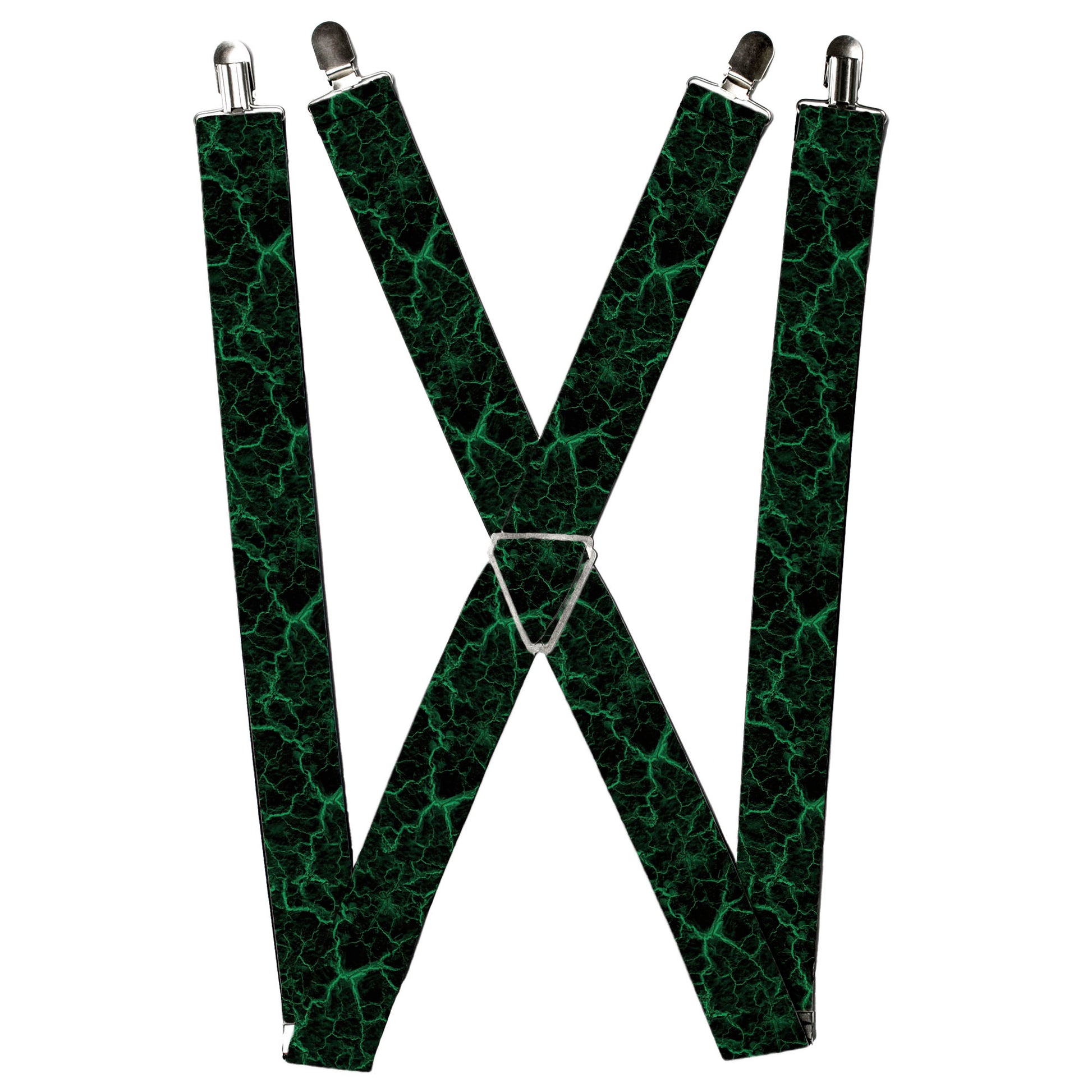 Suspenders - Marble Black/Green Suspenders Buckle-Down