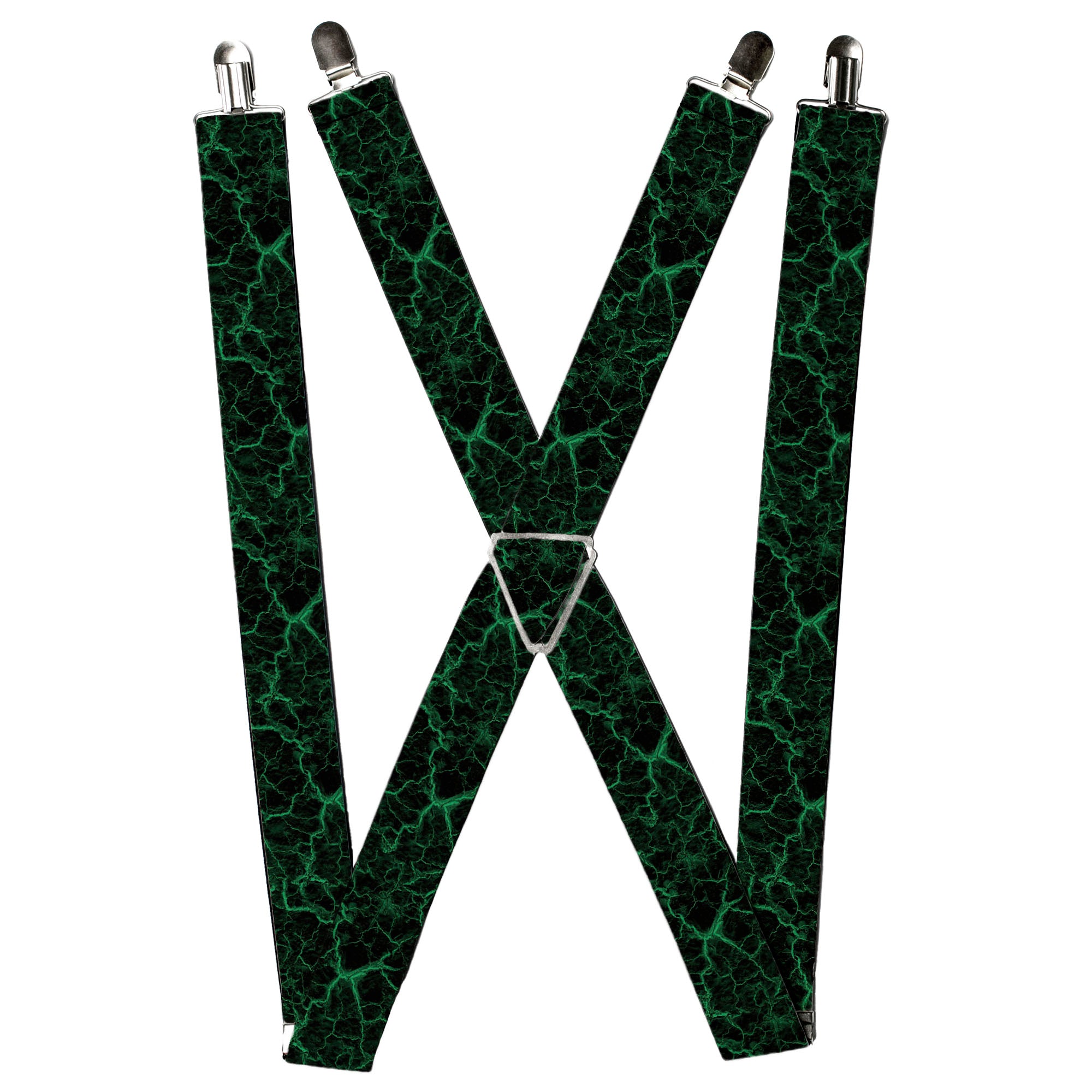 Suspenders - Marble Black/Green Suspenders Buckle-Down