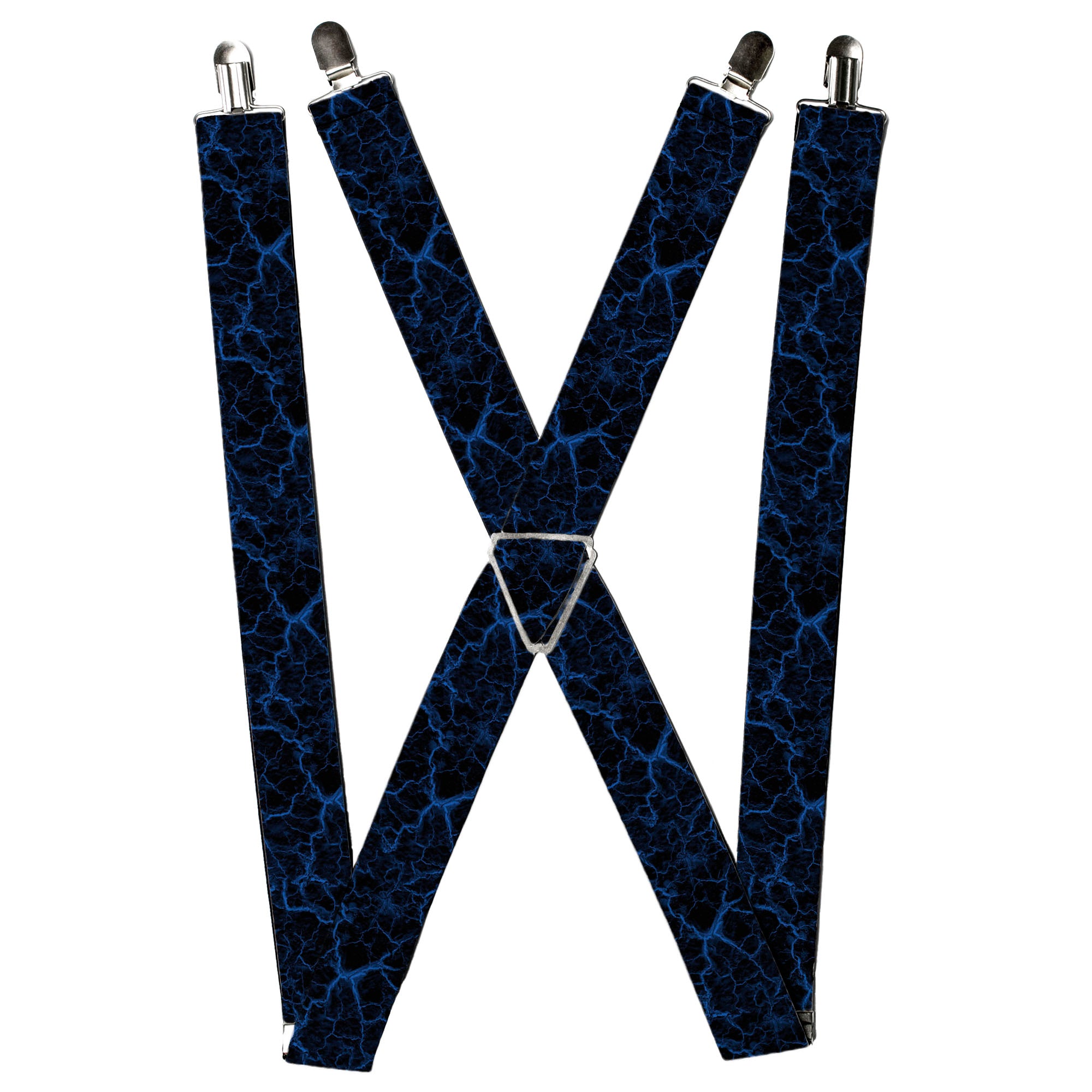 Suspenders - Marble Black/Blue Suspenders Buckle-Down