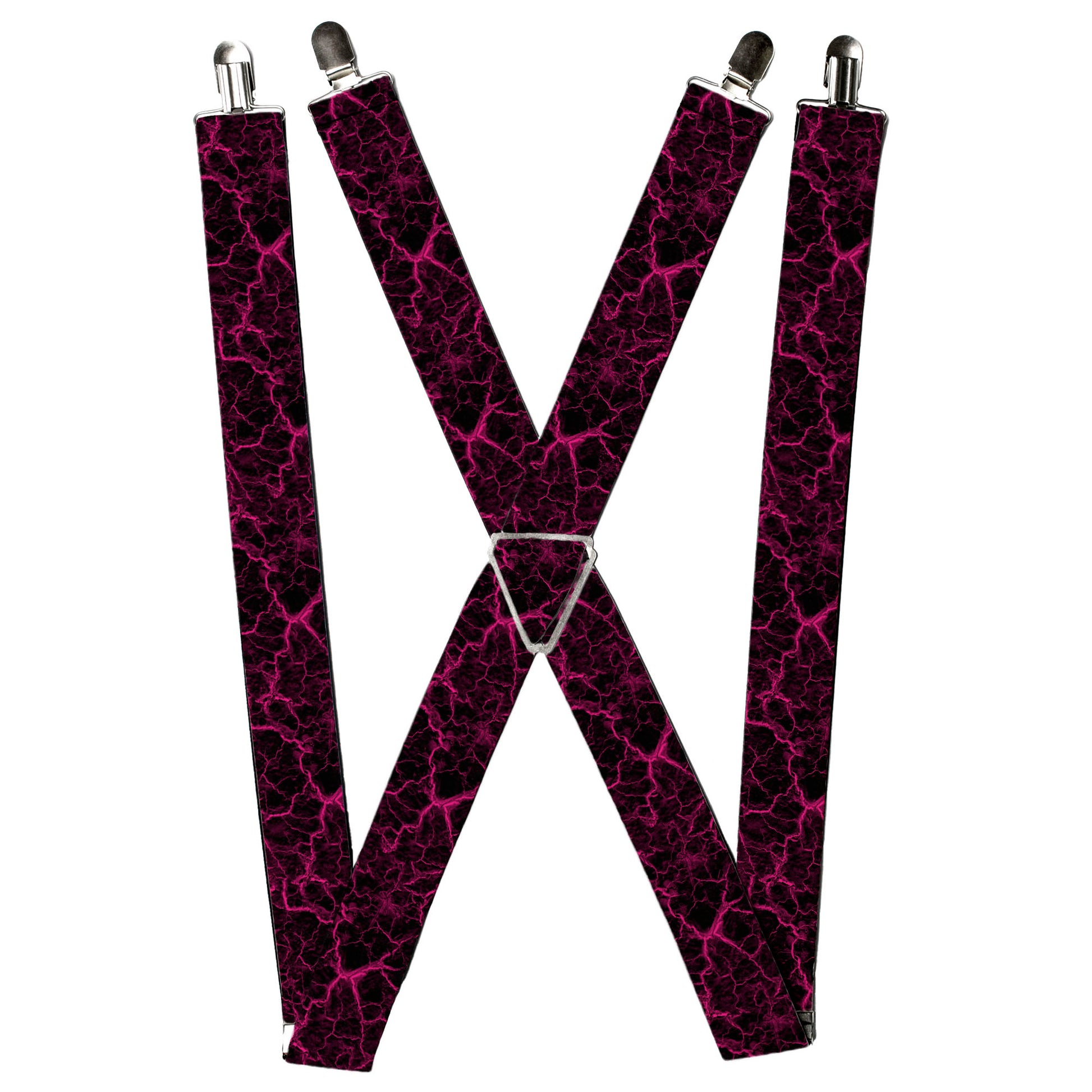 Suspenders - Marble Black/Hot Pink Suspenders Buckle-Down