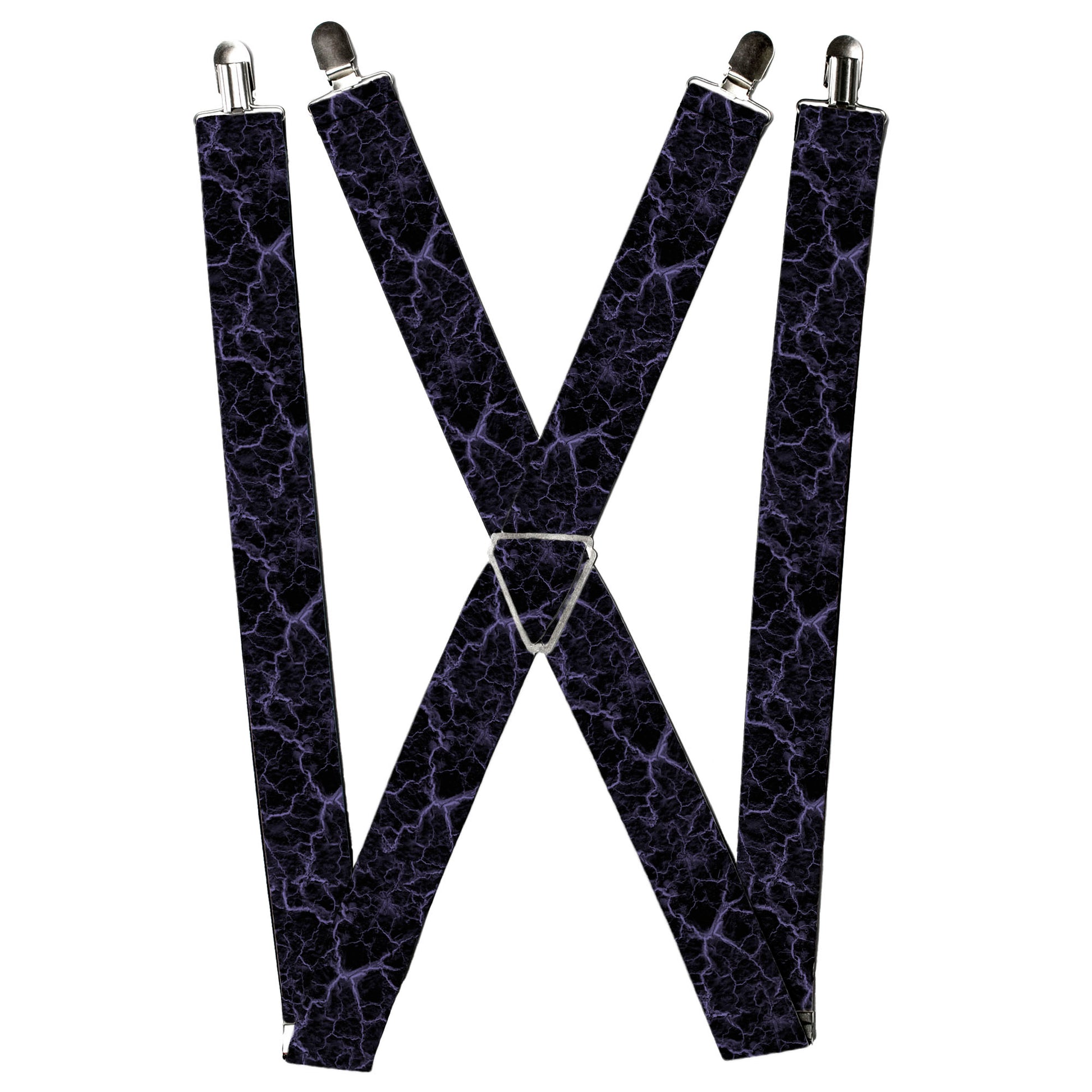 Suspenders - Marble Black/Purple Suspenders Buckle-Down