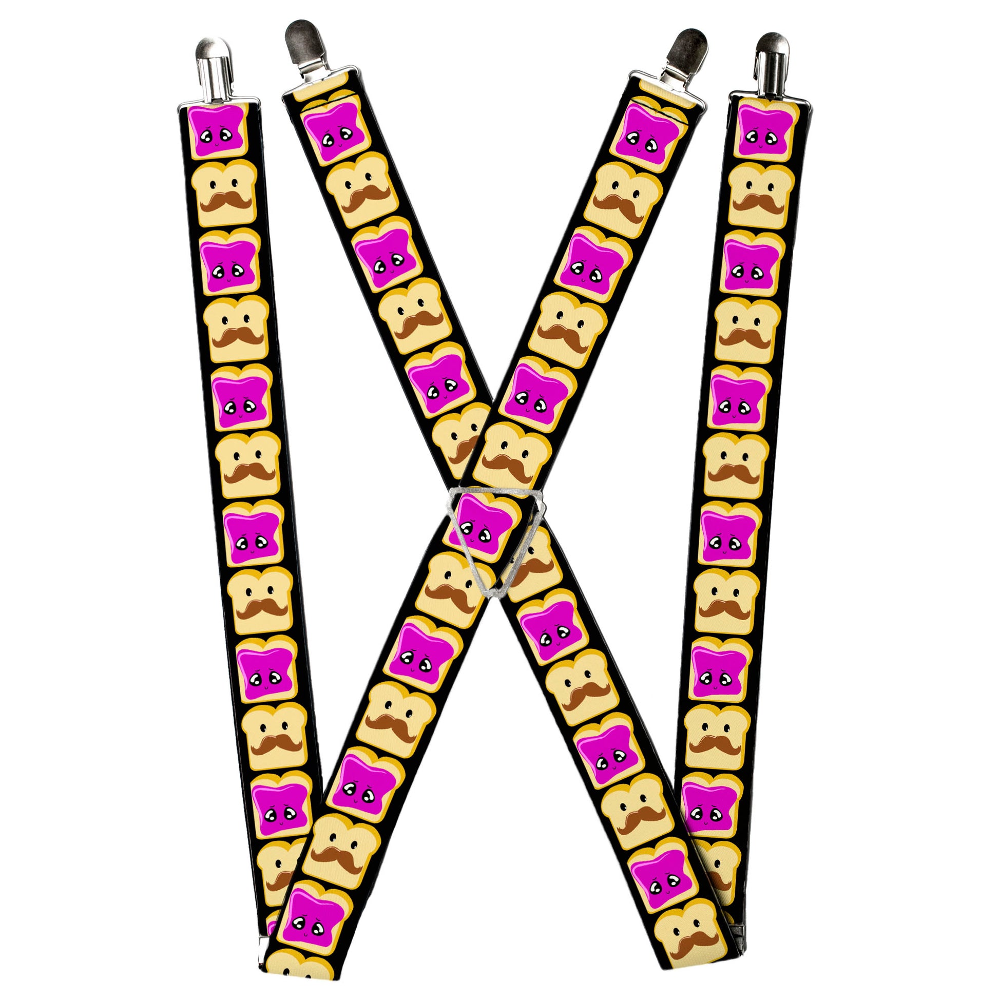 Suspenders - Peanut Butter w/Mustache & Jelly Suspenders Buckle-Down