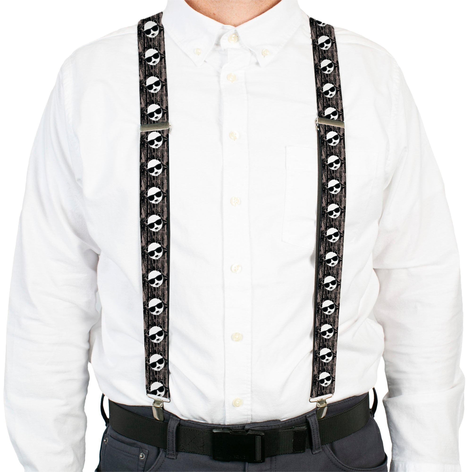 Suspenders - Panda w/Sunglasses & Palm Trees Suspenders Buckle-Down
