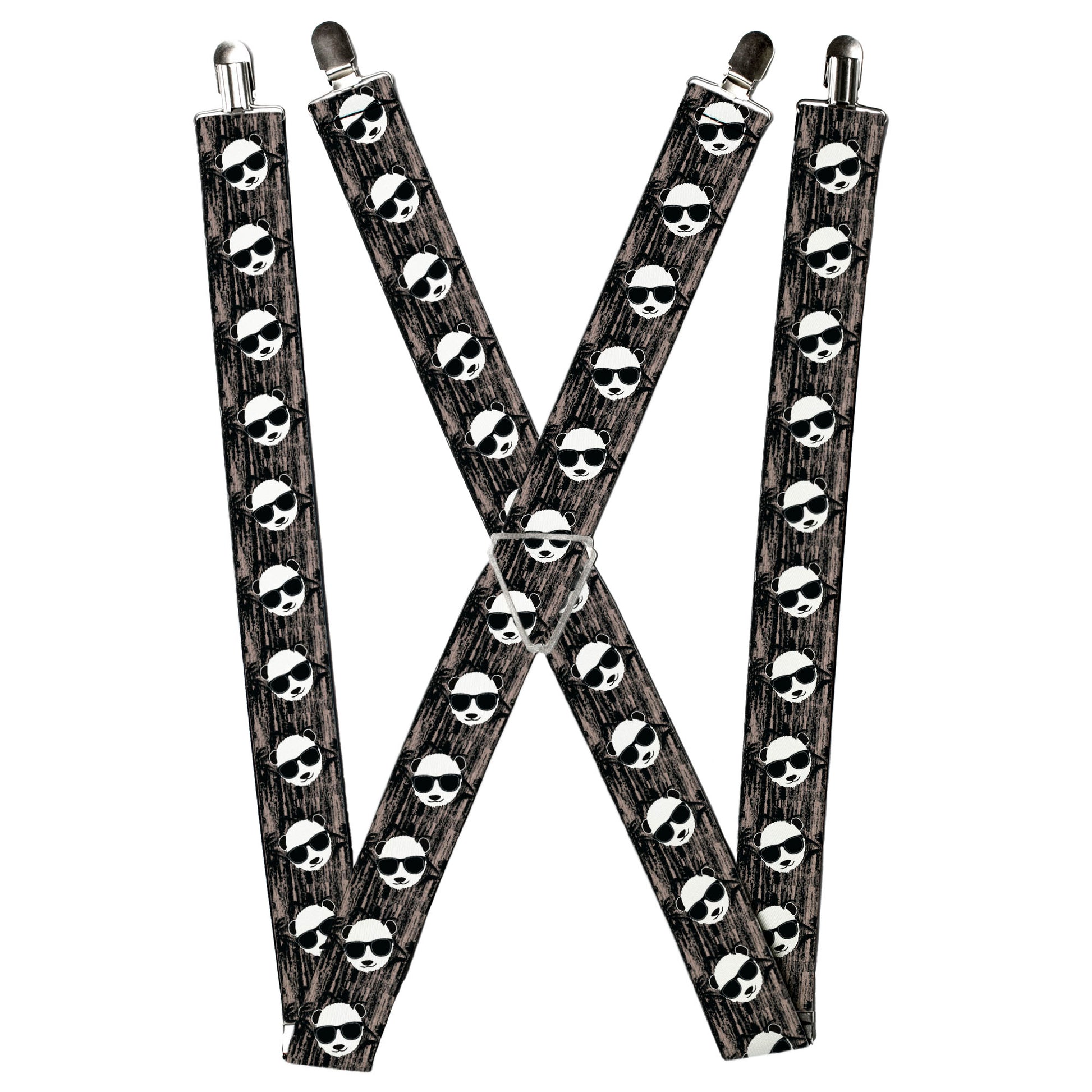 Suspenders - Panda w/Sunglasses & Palm Trees Suspenders Buckle-Down