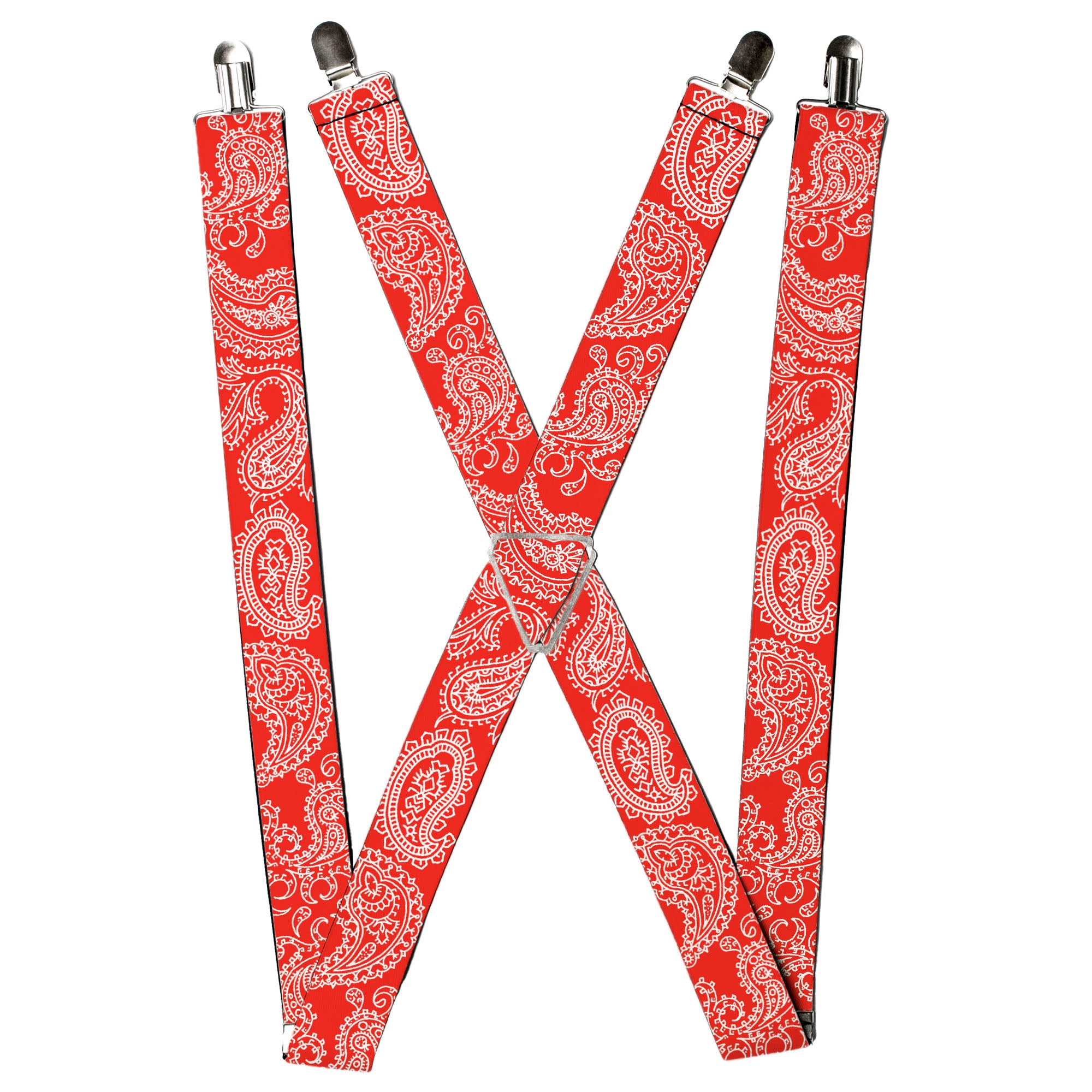 Suspenders - Paisley Red/White Suspenders Buckle-Down