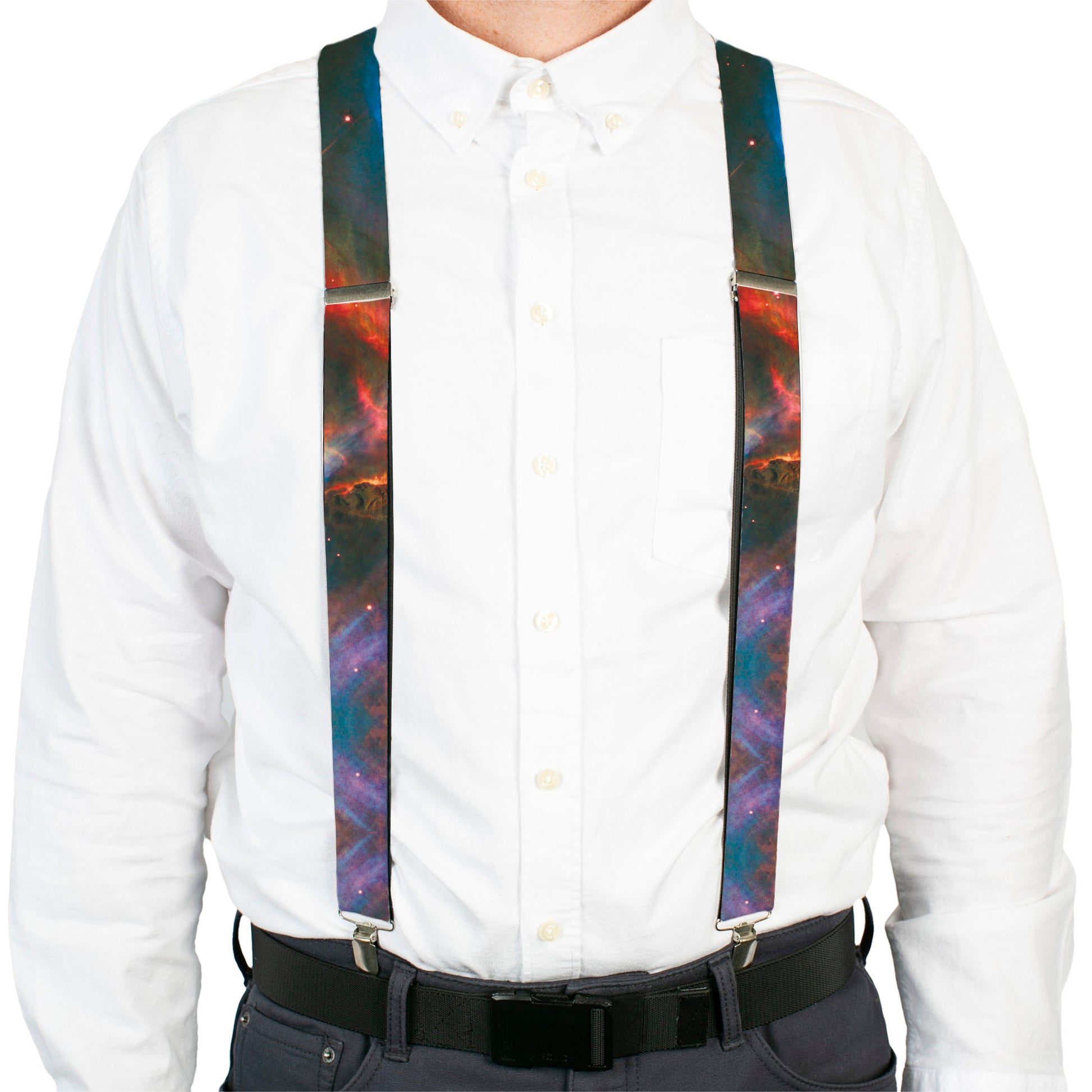 Suspenders - Supernova Space Collage Suspenders Buckle-Down