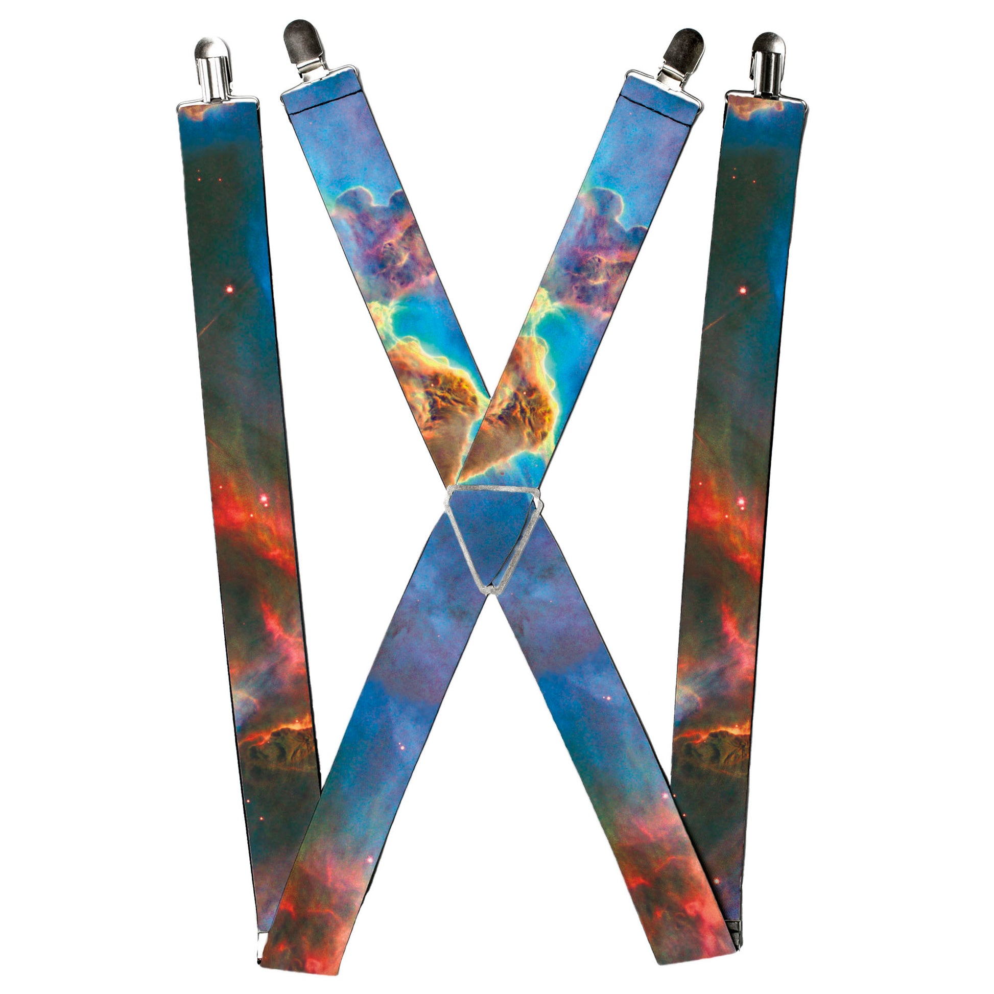 Suspenders - Supernova Space Collage Suspenders Buckle-Down