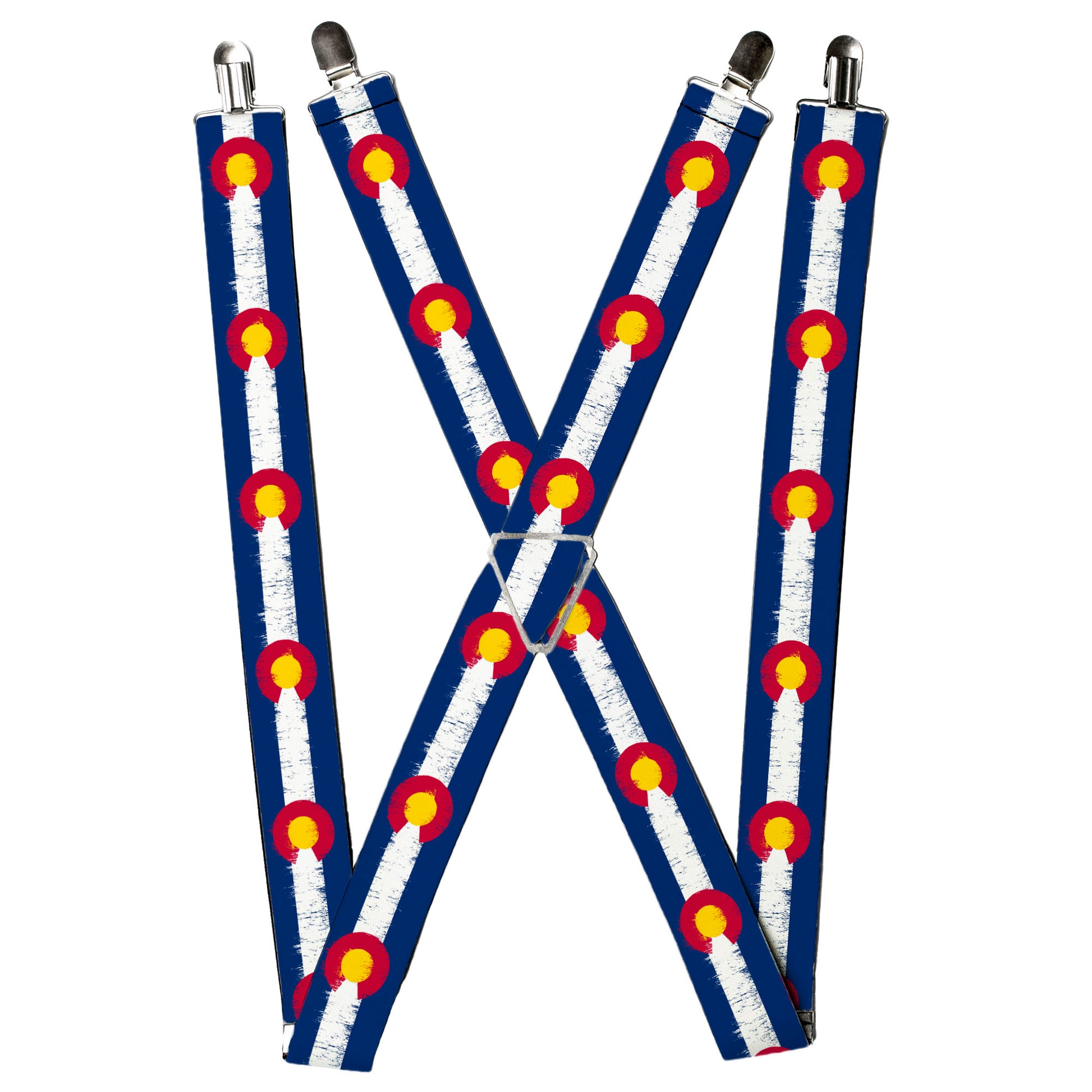 Suspenders - Colorado Flags2 Repeat Weathered Suspenders Buckle-Down