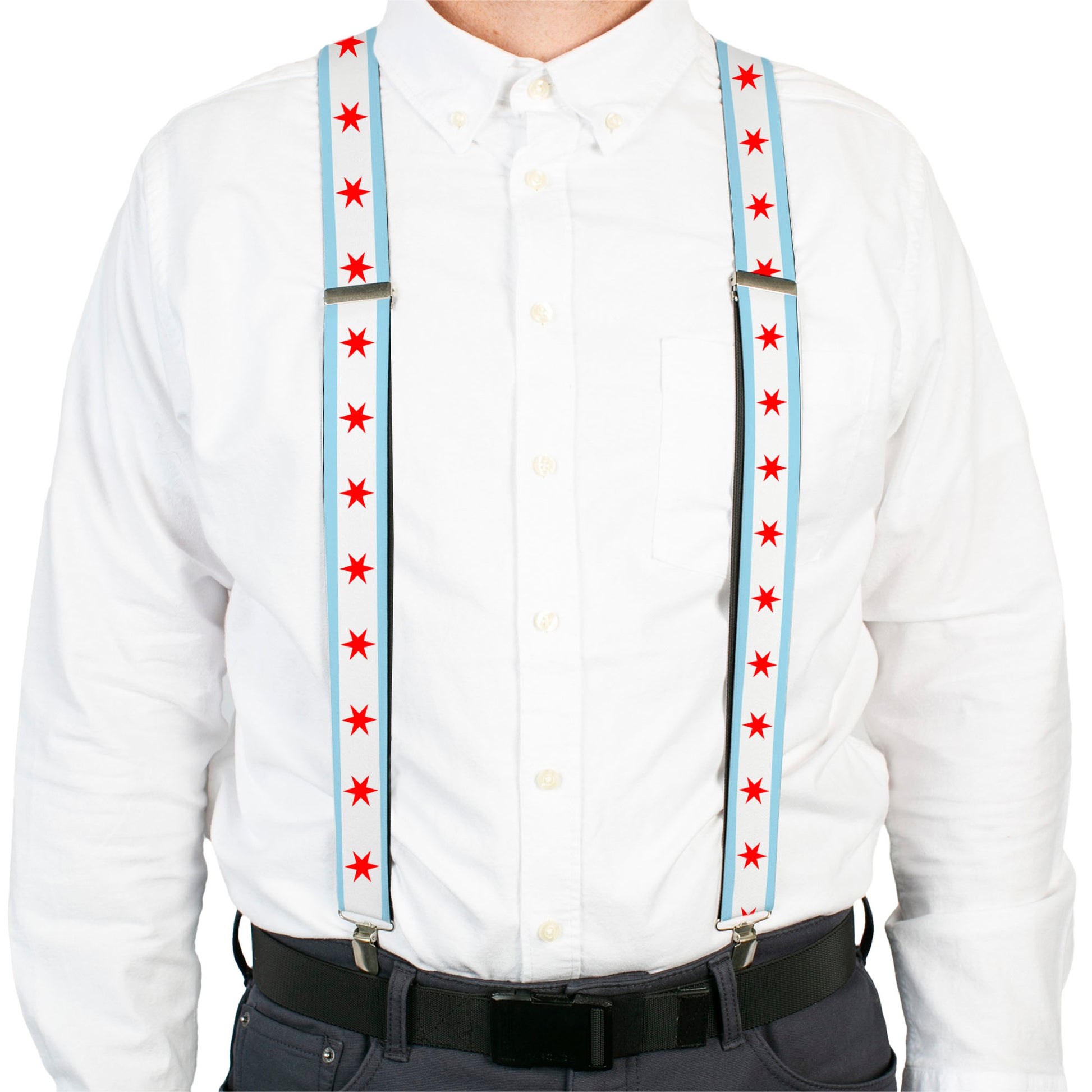 Suspenders - Chicago Flag Suspenders Buckle-Down