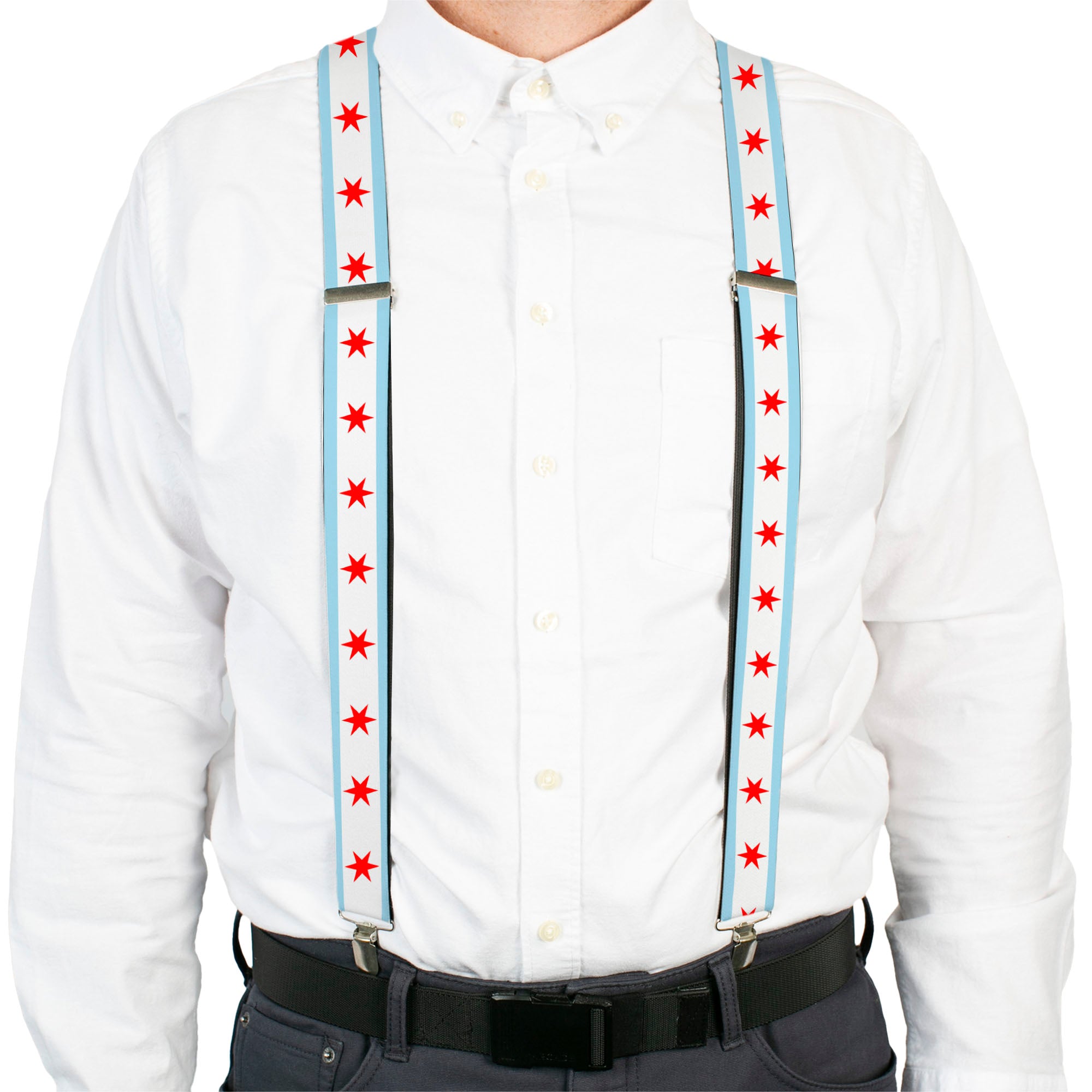 Suspenders - Chicago Flag Suspenders Buckle-Down