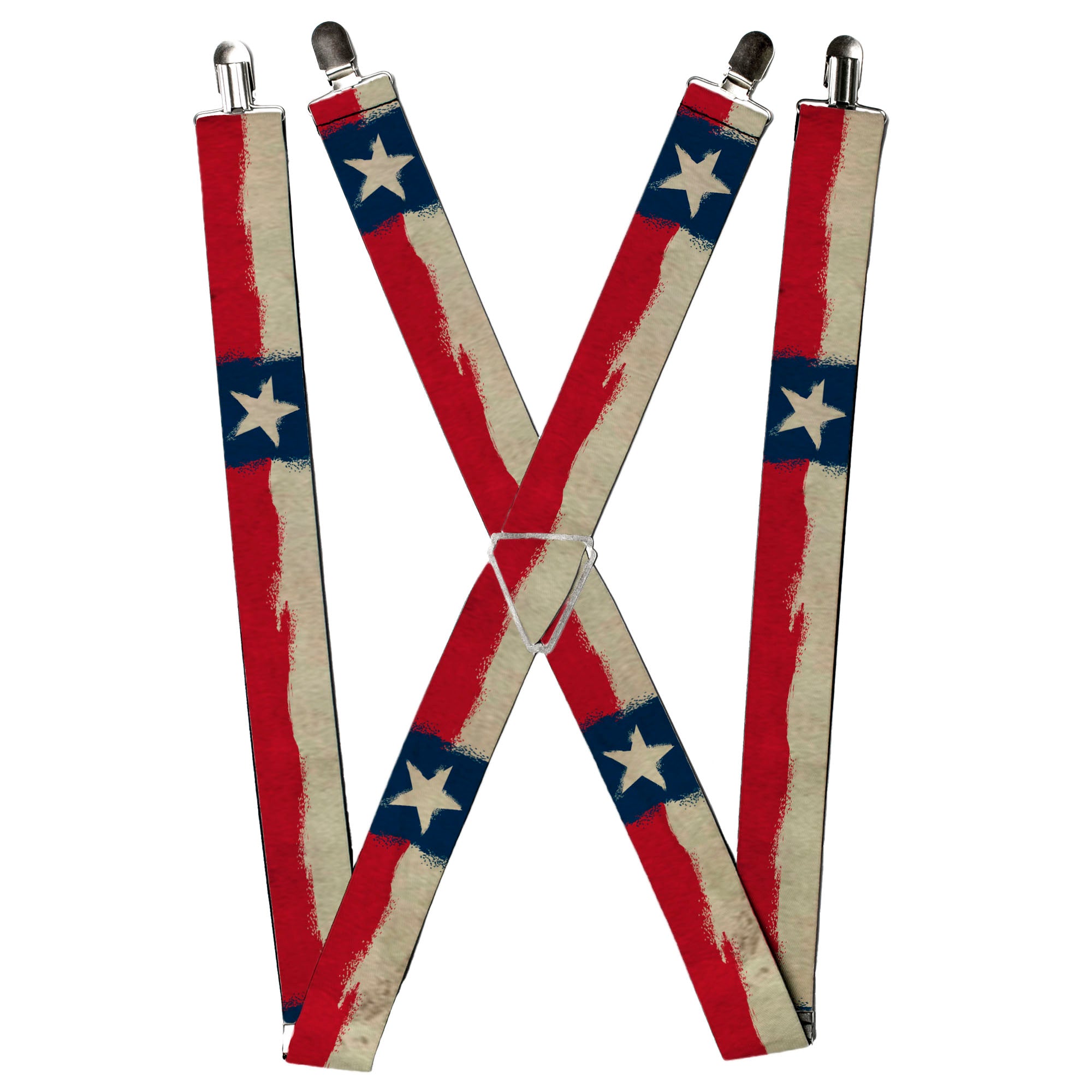 Suspenders - Texas Flag Distressed Painting