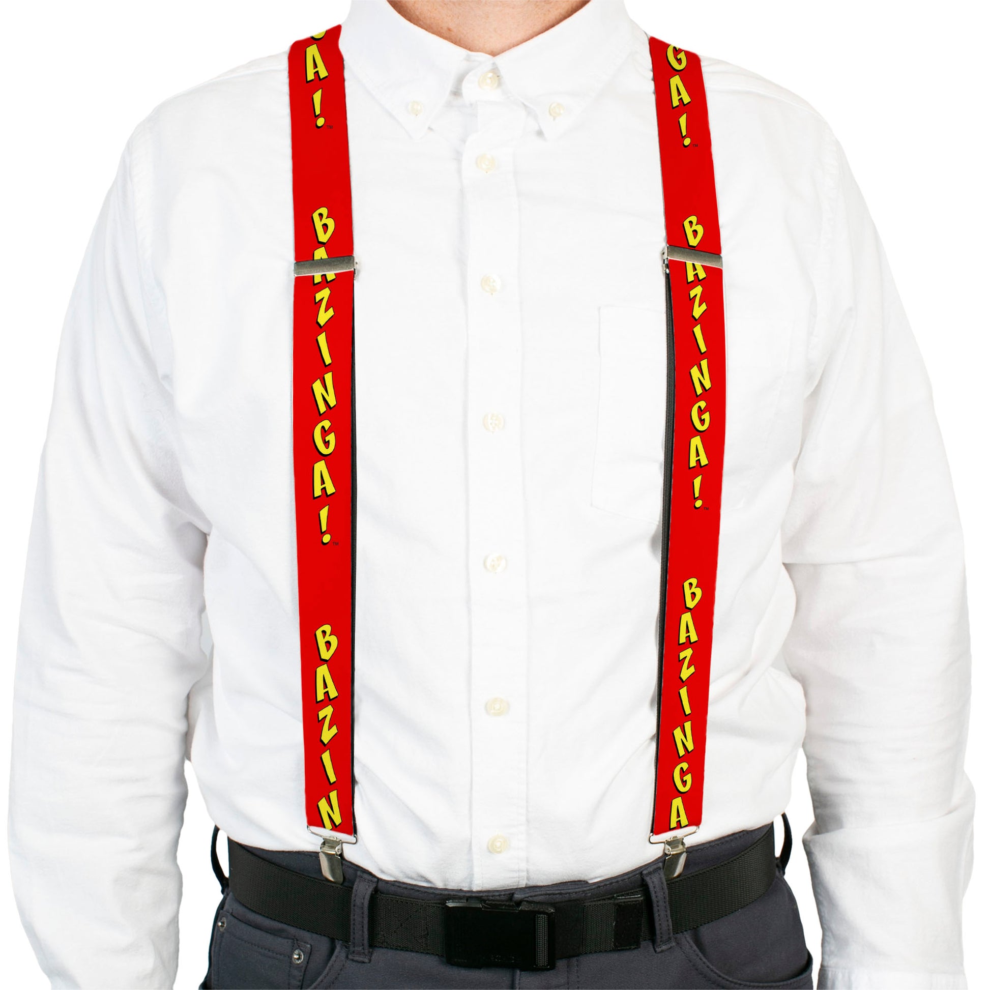 Suspenders - BAZINGA! Red/Yellow Suspenders The Big Bang Theory