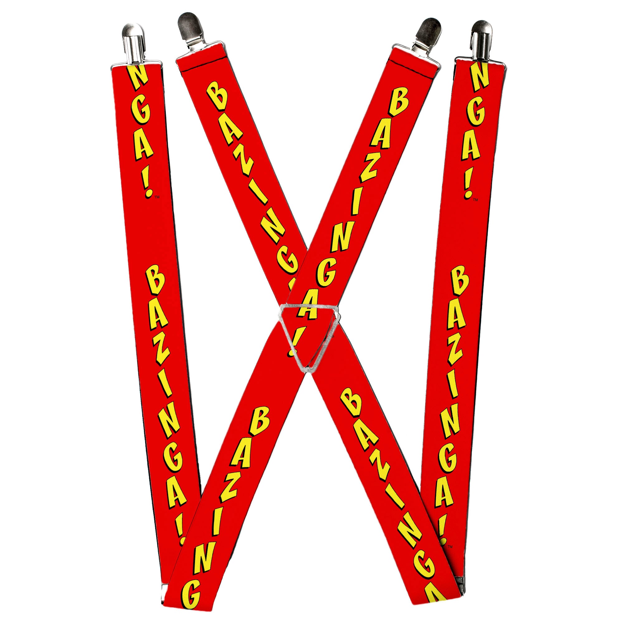 Suspenders - BAZINGA! Red/Yellow Suspenders The Big Bang Theory