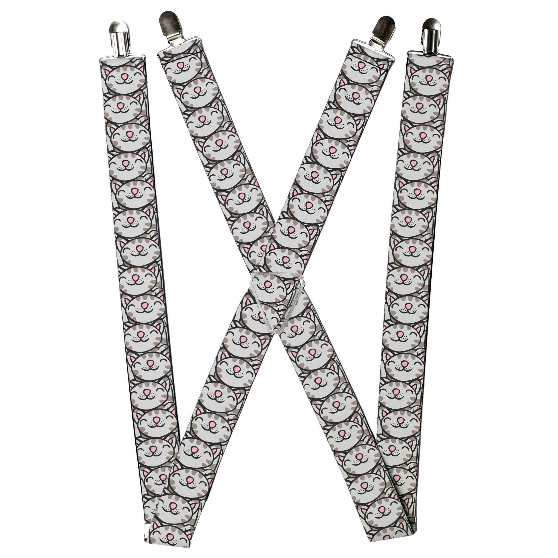 Suspenders - Soft Kitty Face CLOSE-UP Gray Suspenders The Big Bang Theory