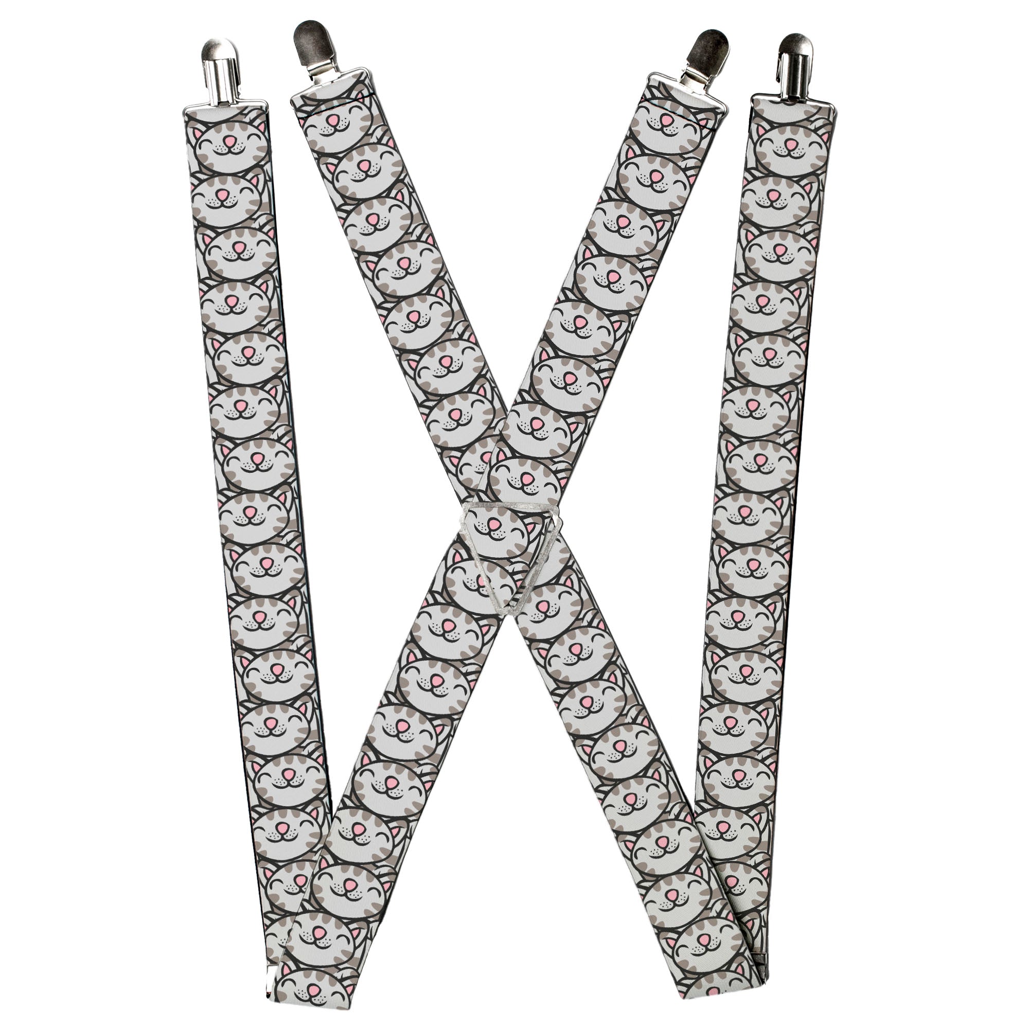 Suspenders - Soft Kitty Face CLOSE-UP Gray Suspenders The Big Bang Theory