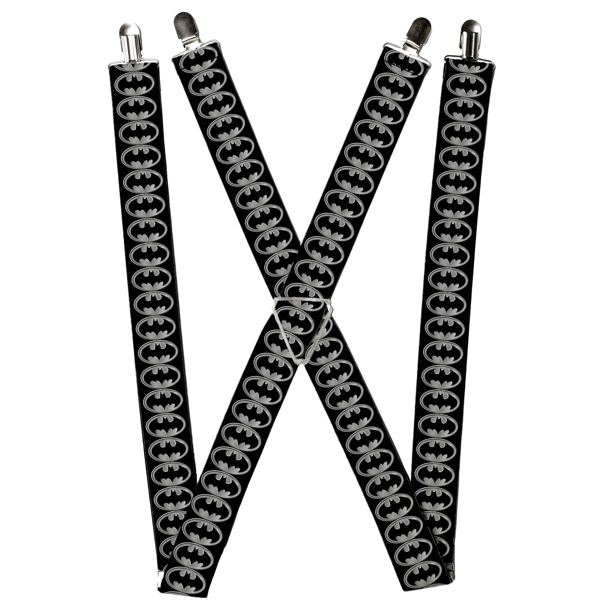 Suspenders - Batman Shield Black/Silver Suspenders DC Comics