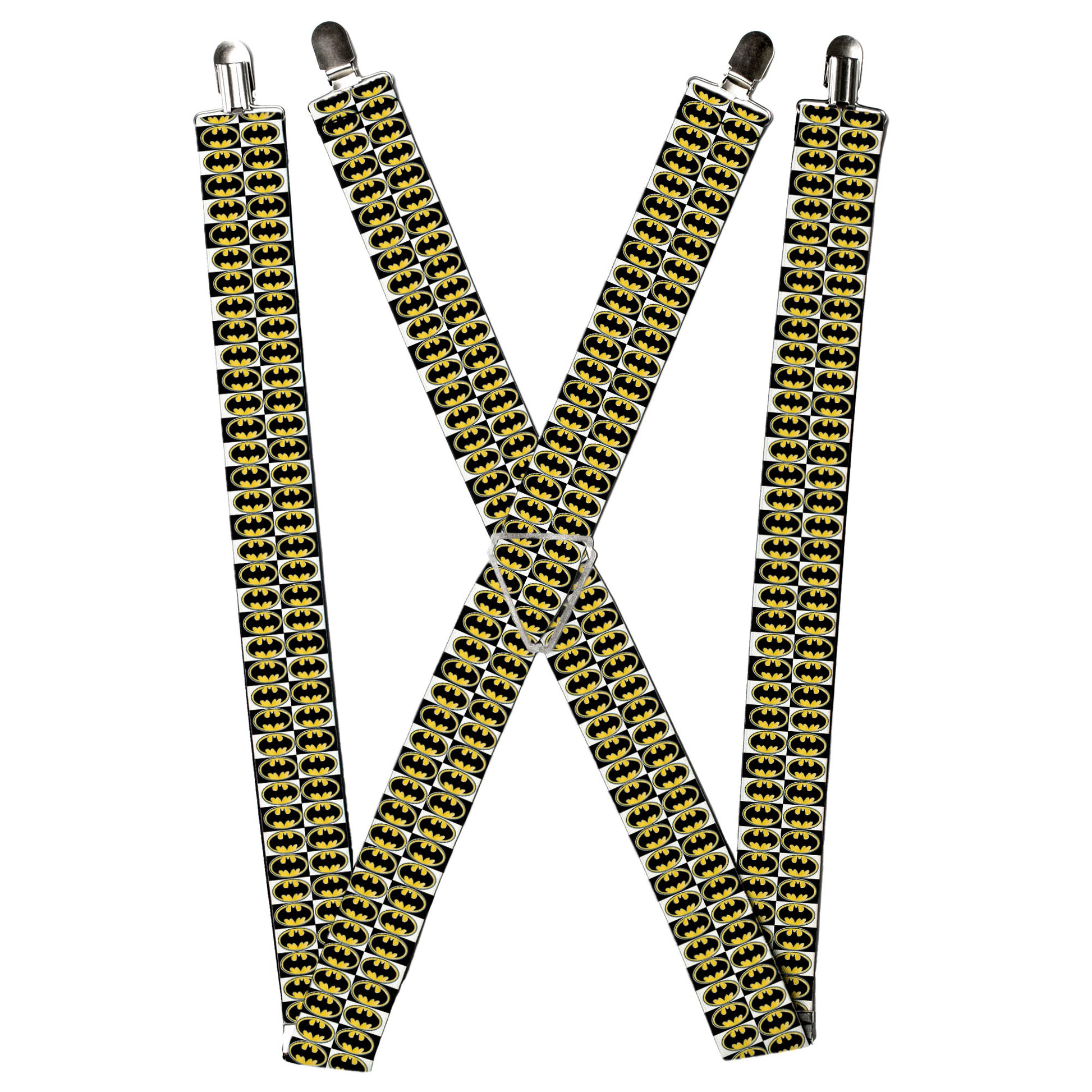 Suspenders - Batman Shield Checkers Suspenders DC Comics