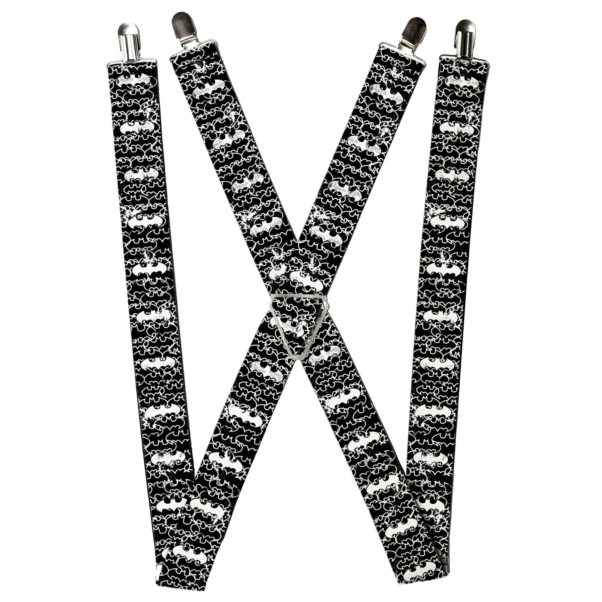 Suspenders - Batman Outlines Black/White Suspenders DC Comics