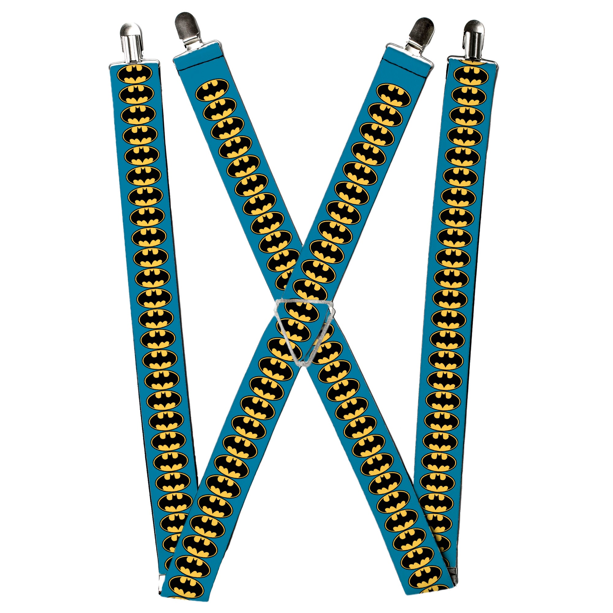 Suspenders - Bat Signal-3 Blue/Black/Yellow Suspenders DC Comics