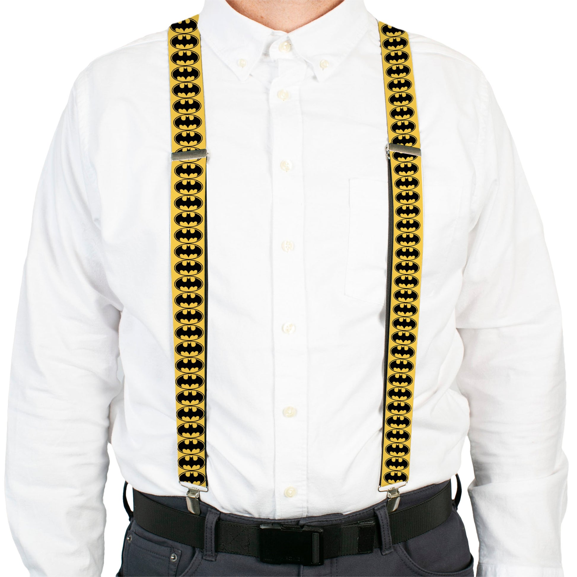 Suspenders - Bat Signal-3 Yellow/Black/Yellow Suspenders DC Comics