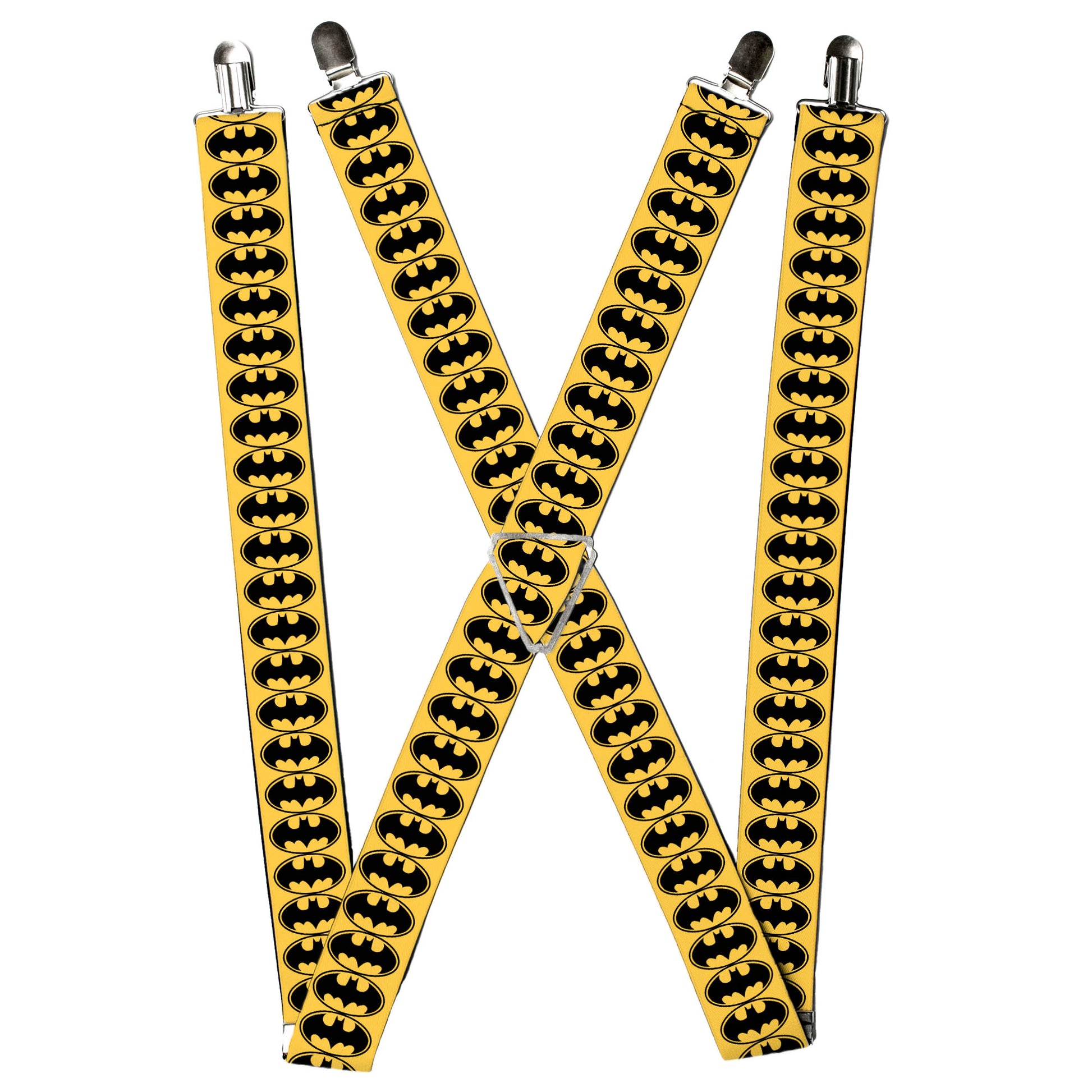 Suspenders - Bat Signal-3 Yellow/Black/Yellow Suspenders DC Comics