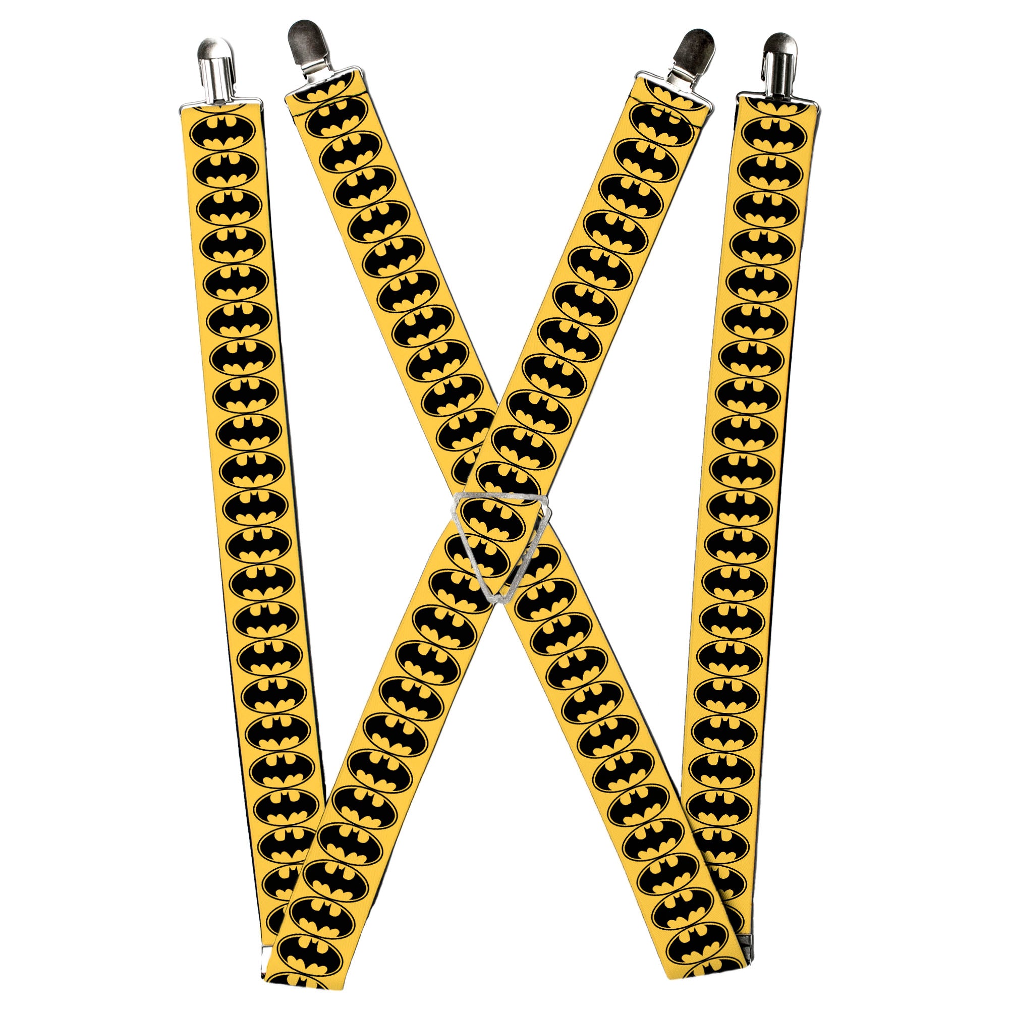 Suspenders - Bat Signal-3 Yellow/Black/Yellow Suspenders DC Comics
