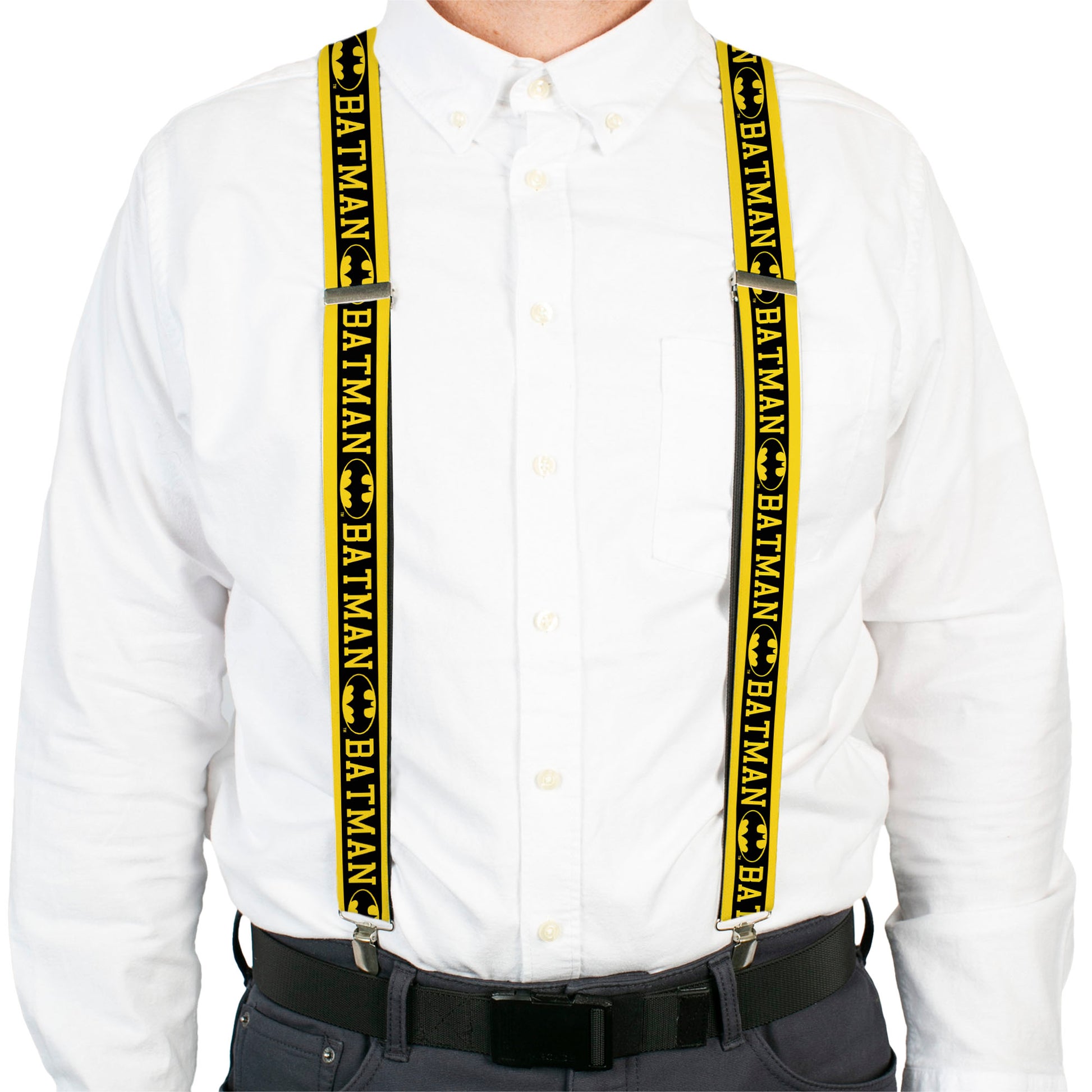 Suspenders - BATMAN/Logo Stripe Yellow/Black Suspenders DC Comics